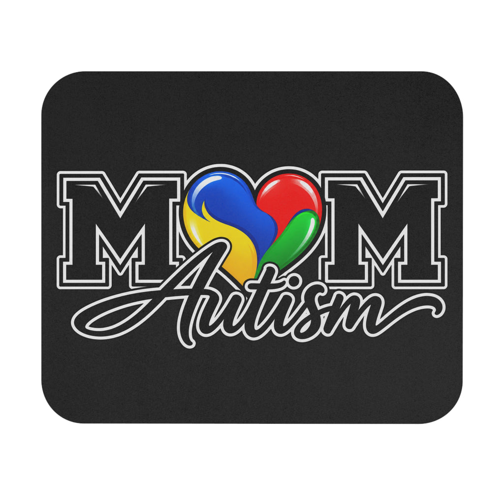 Autism Mom Mouse Pad | Heart Puzzle Support Desk Mat | Autism Awareness Gift | Neurodiversity Office Decor
