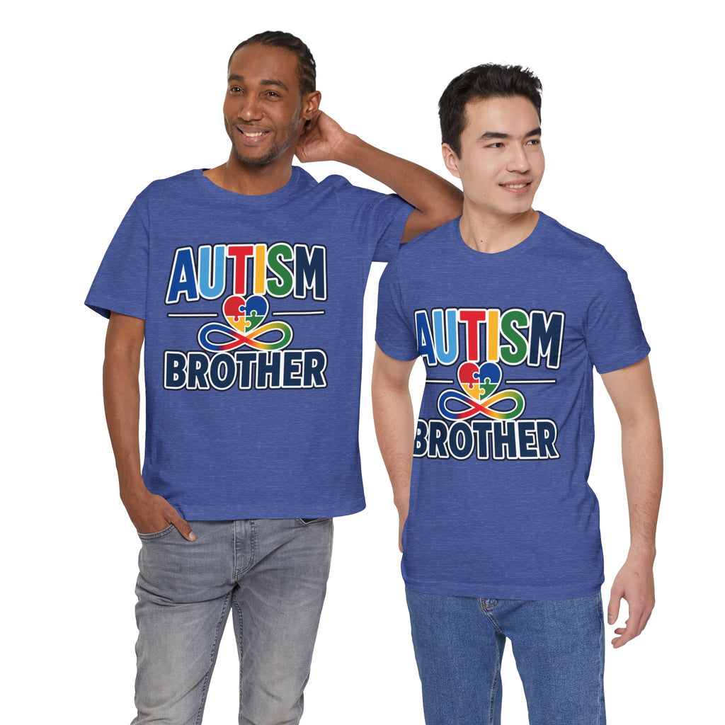 Autism Brother Shirt | Puzzle Heart Infinity T-Shirt | Proud Autism Sibling Tee | Autism Awareness & Acceptance Gift for Brother