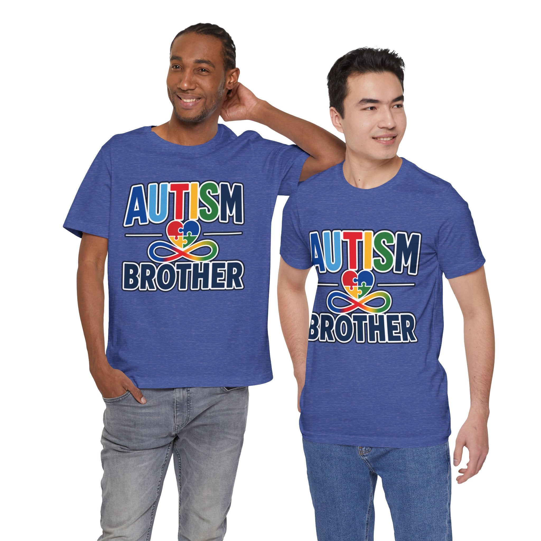 Autism Brother Shirt | Puzzle Heart Infinity T-Shirt | Proud Autism Sibling Tee | Autism Awareness & Acceptance Gift for Brother