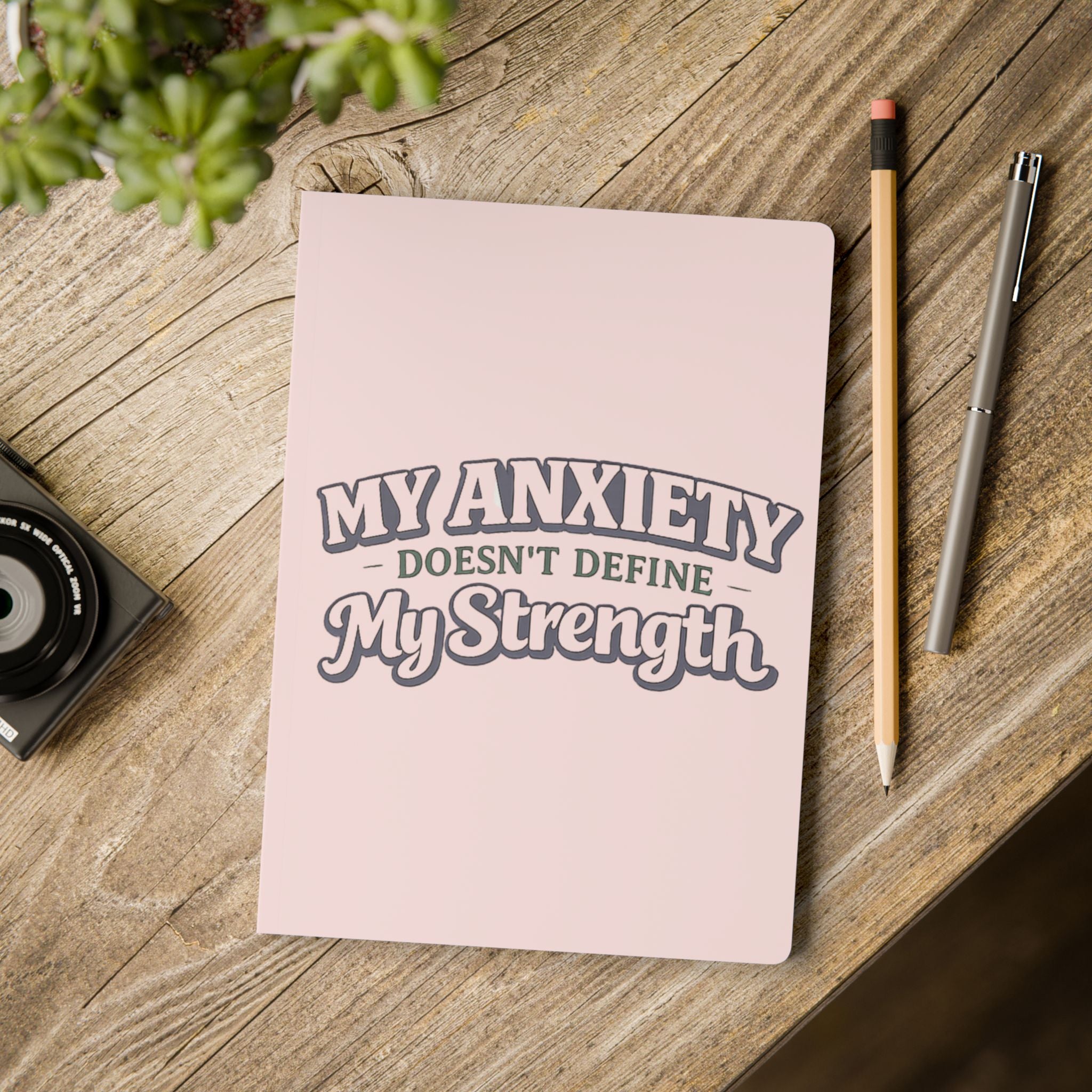My Anxiety Doesn't Define My Strength Journal | Softcover motivational notebook
