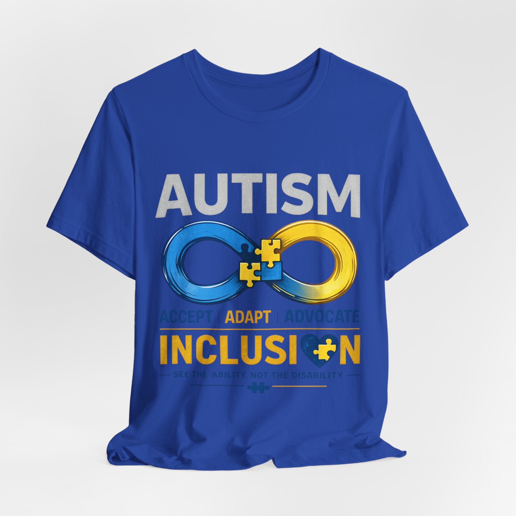 Autism Inclusion Shirt | Infinity Symbol T-Shirt | Accept Adapt Advocate Tee | Neurodiversity Awareness Gift | Kindness & Acceptance Apparel