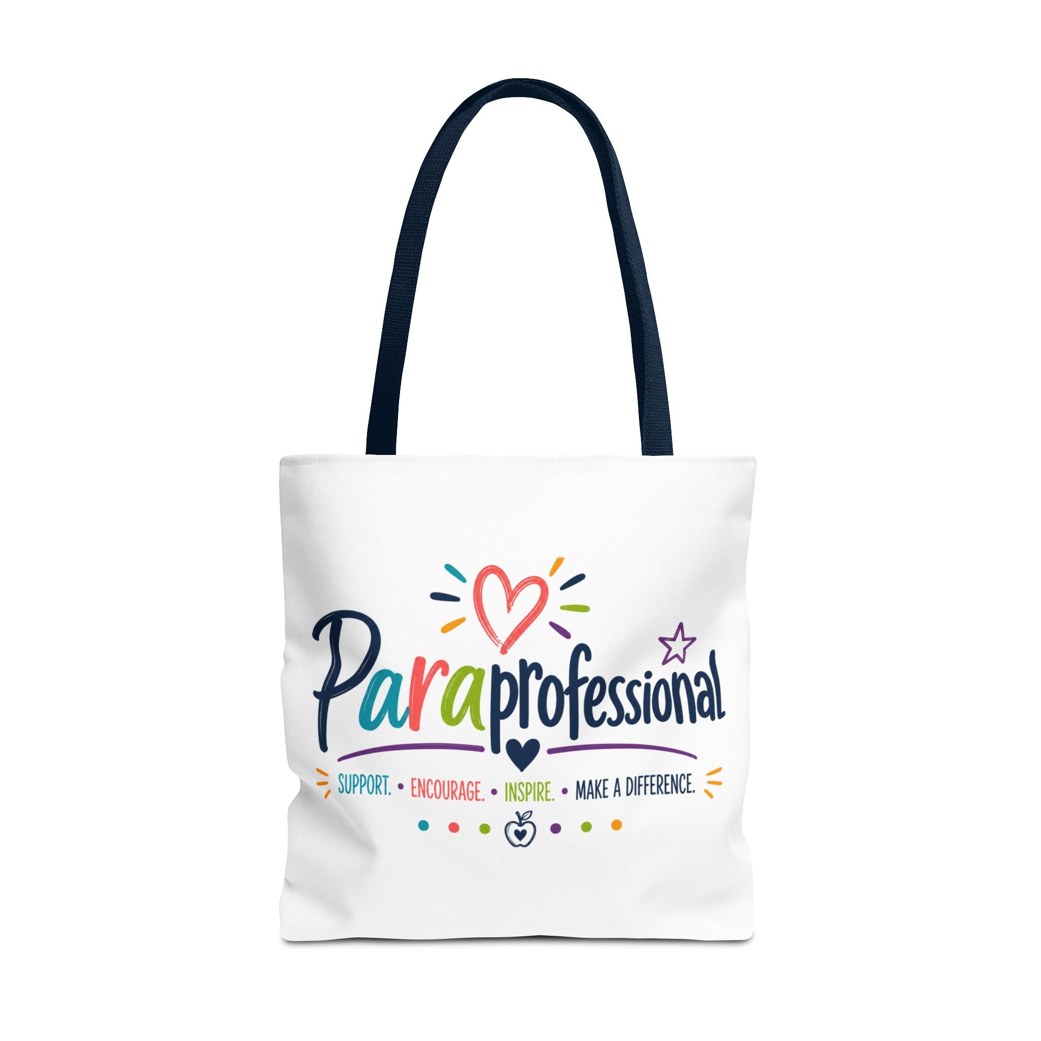 Paraprofessional Heart Logo Tote Bag | School Staff Appreciation