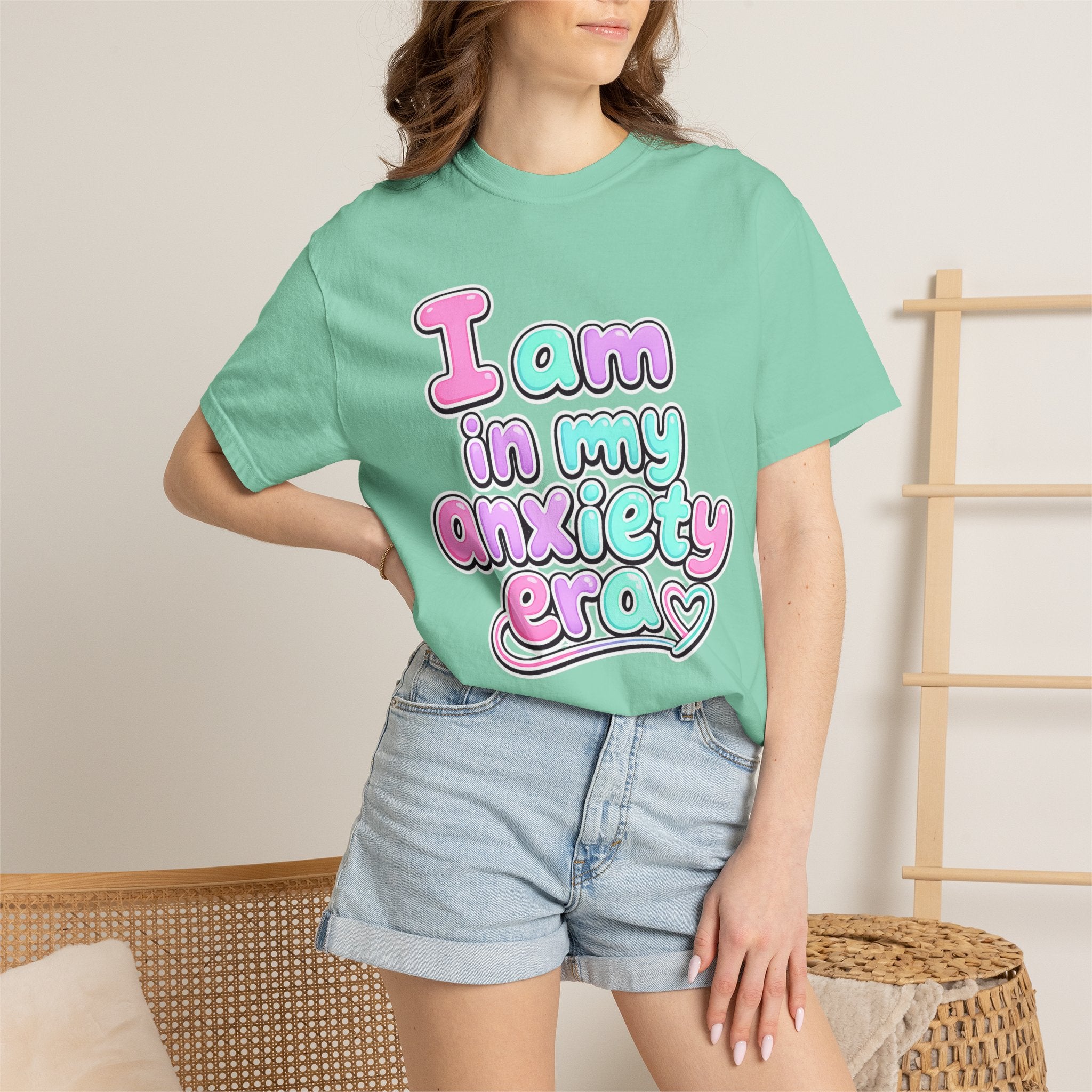 I Am In My Anxiety Era Shirt Anxiety Awareness T Shirt Mental Health Tee Cute Pastel Graphic Shirt Self Care Gift Unisex Apparel