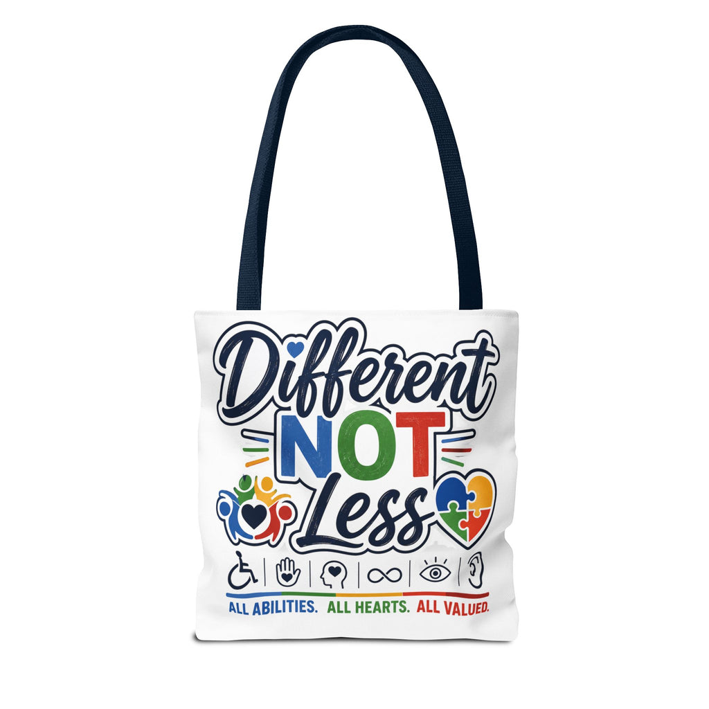 Different Not Less Tote Bag | Neurodiversity Awareness, All Abilities Design