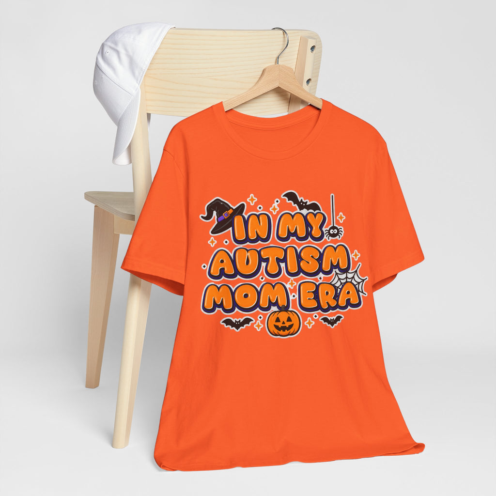 In My Autism Mom Era Tee | Halloween Pumpkin Witch Bat Spiderweb