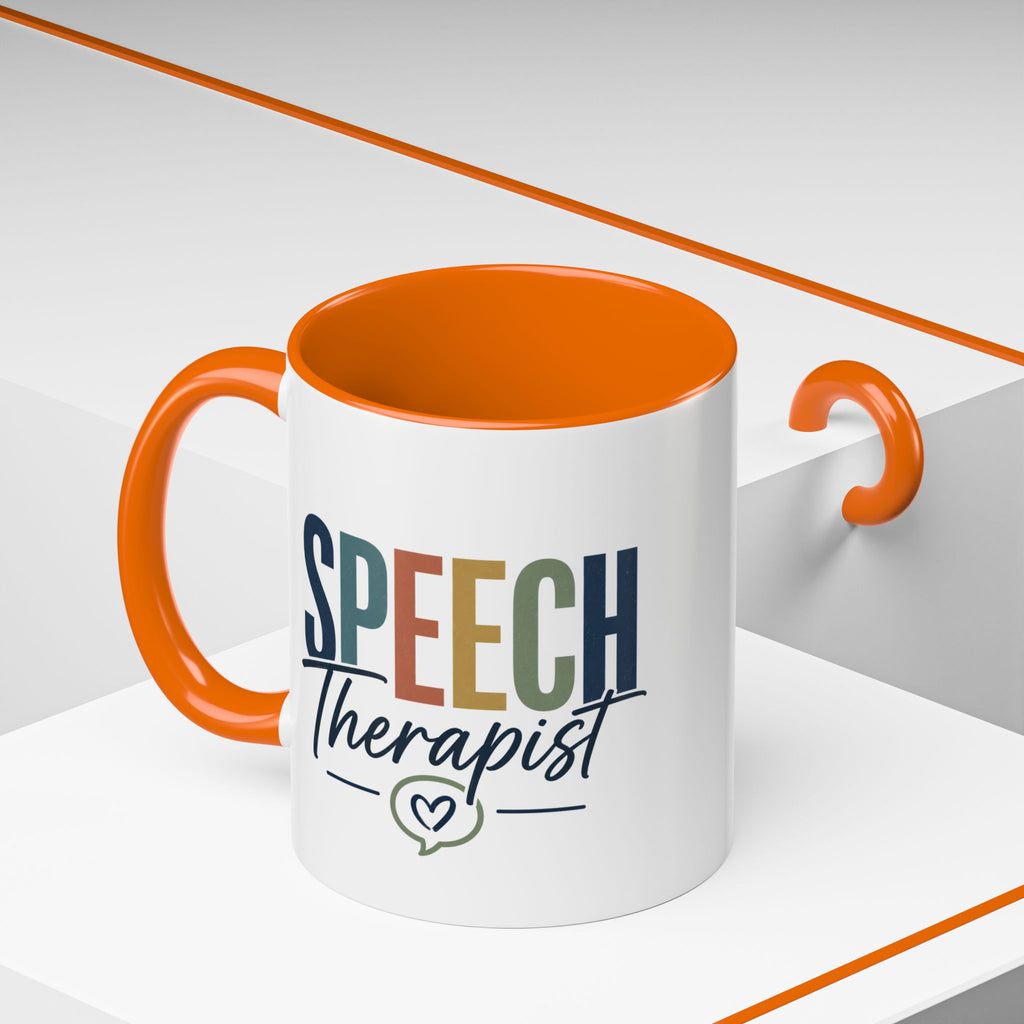 Speech Therapist Coffee Mug | Colorful Lettering Accent Mug