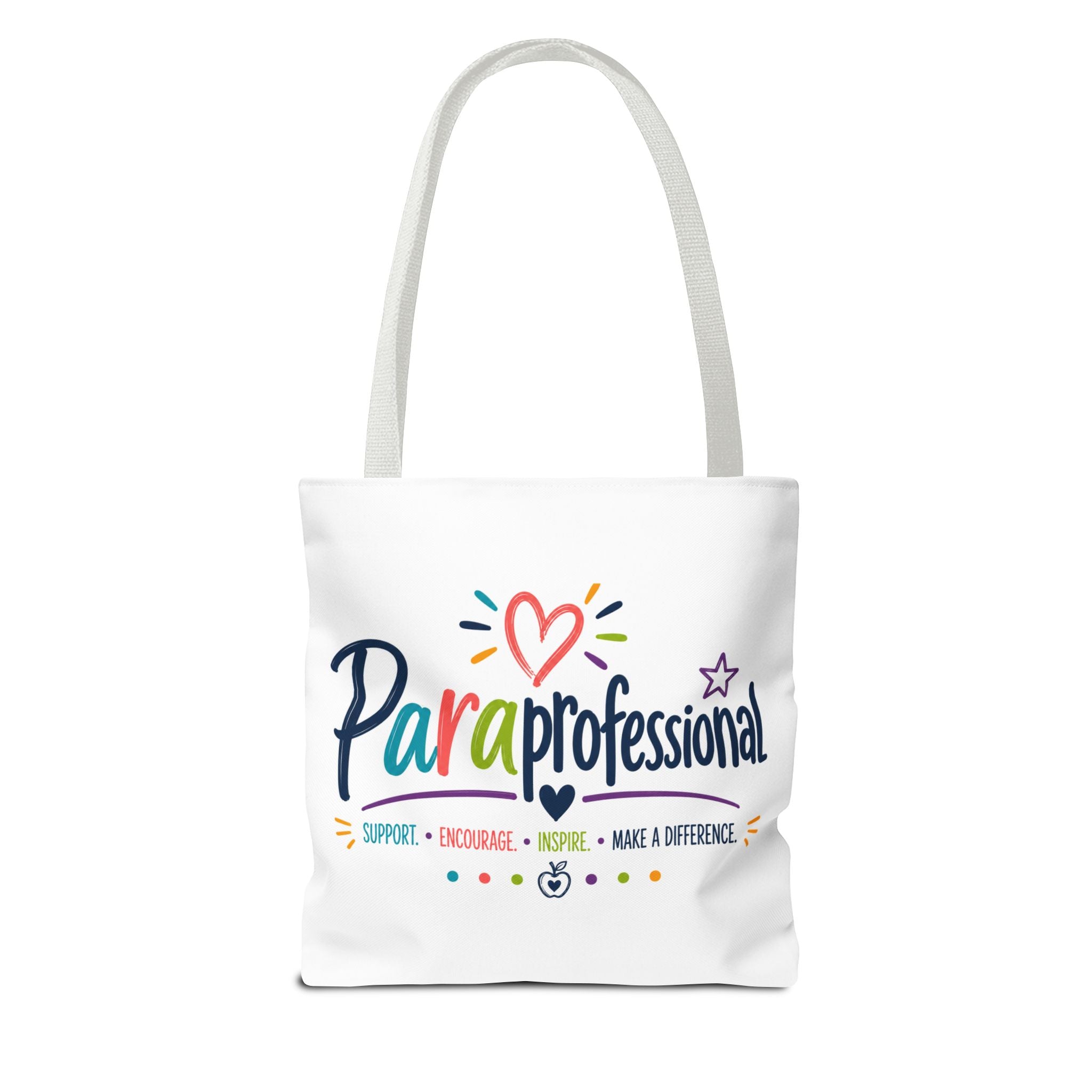 Paraprofessional Heart Logo Tote Bag | School Staff Appreciation