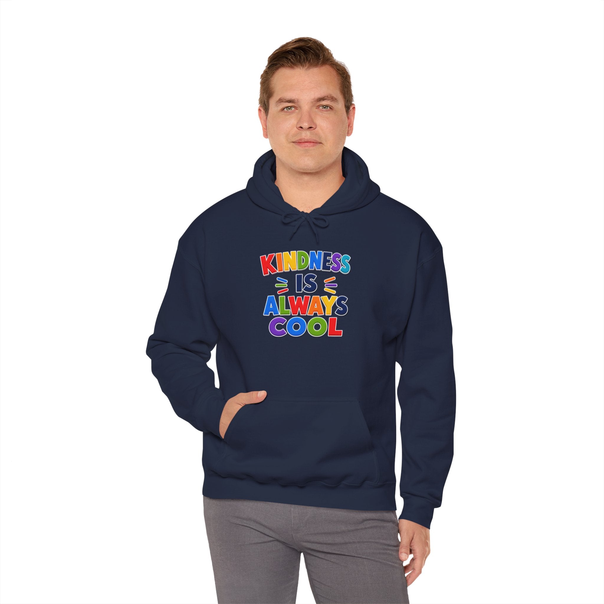 Kindness Is Always Cool hoodie | Rainbow Retro Lettering