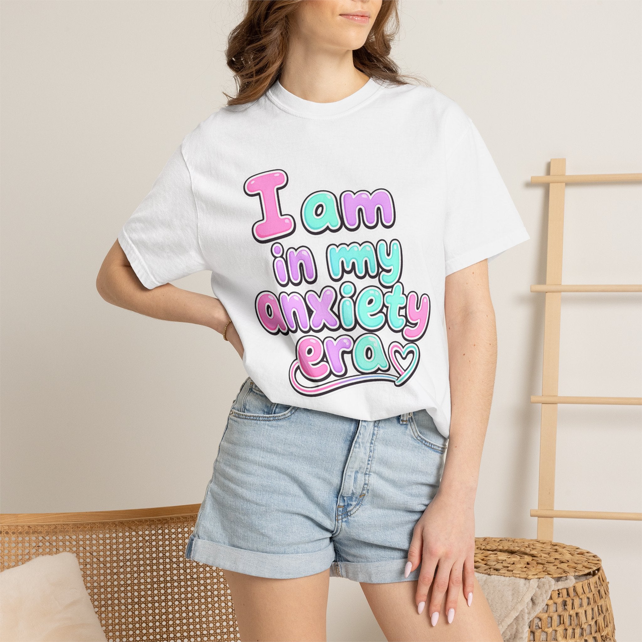 I Am In My Anxiety Era Shirt Anxiety Awareness T Shirt Mental Health Tee Cute Pastel Graphic Shirt Self Care Gift Unisex Apparel
