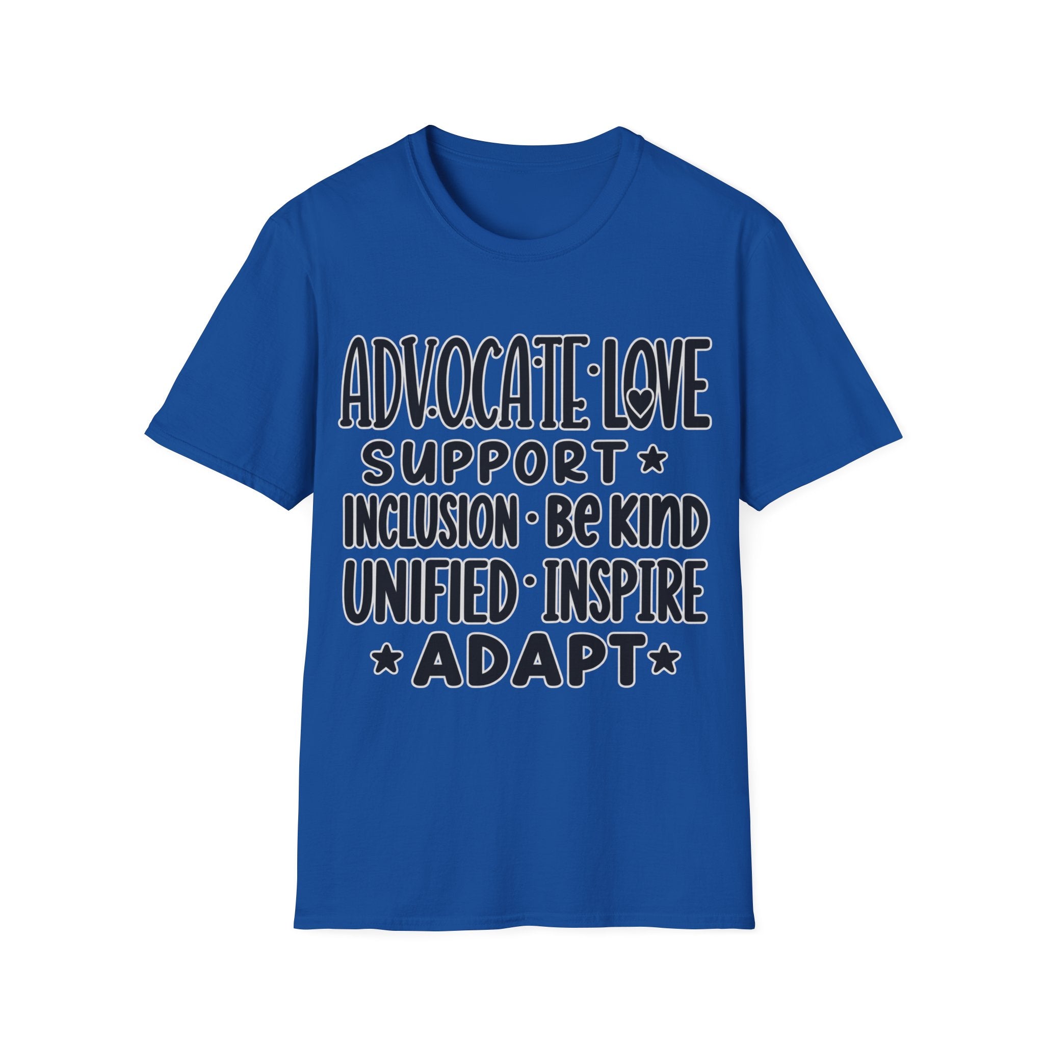 Advocate Support Inclusion Love T-Shirt, Disability Awareness Shirt, Inclusive Typography Tee, Disability Advocate Gift