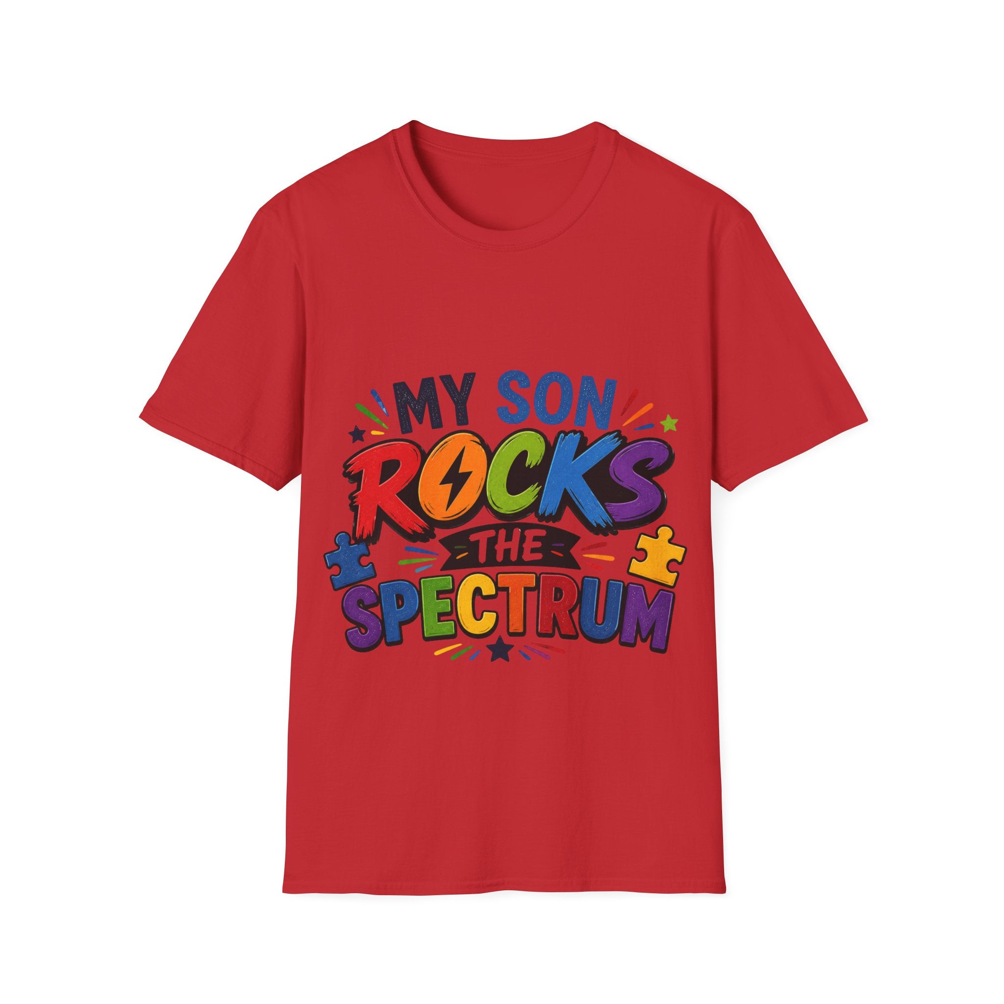 My Son Rocks the Spectrum Shirt, Autism Mom Shirt, Proud Autism Parent Tee, Autism Acceptance T-Shirt, Special Needs Mom Apparel