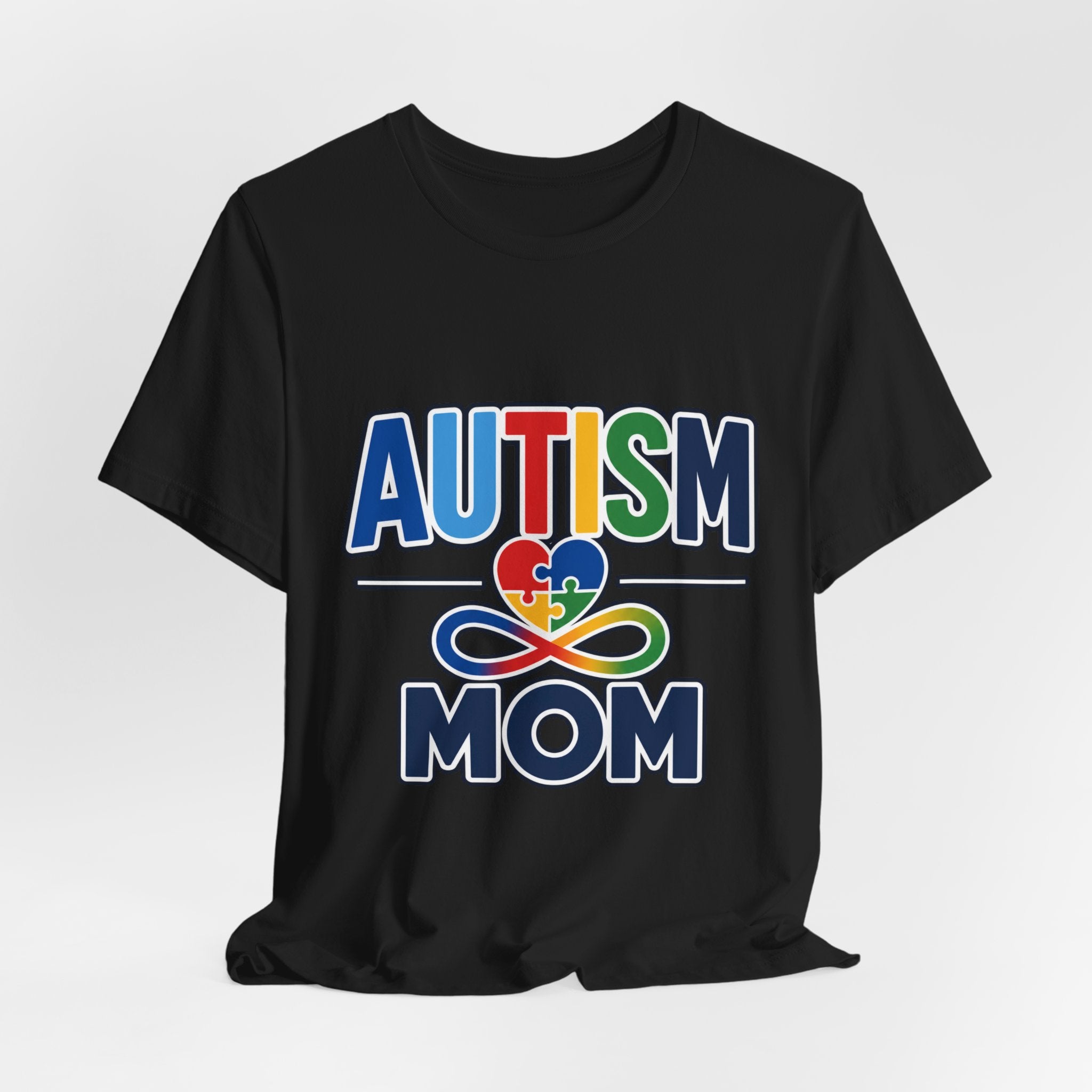 Autism Mom Shirt | Rainbow Puzzle Heart Infinity T-Shirt | Proud Autism Mom Tee | Autism Awareness & Acceptance Gift for Mothers