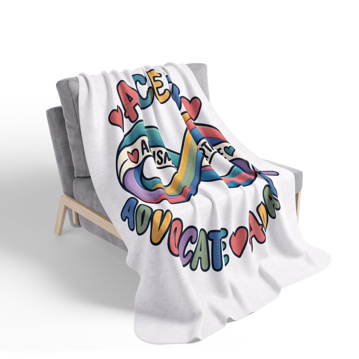 Autism Acceptance Infinity Sherpa Blanket, Advocate Adapt Throw, Autism Awareness Gift  Neurodiversity Blanket Autism Family Gift