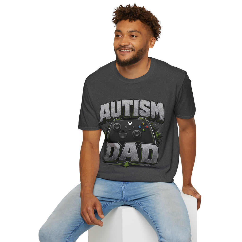Autism Dad T-Shirt | Video Game Controller Awareness Tee