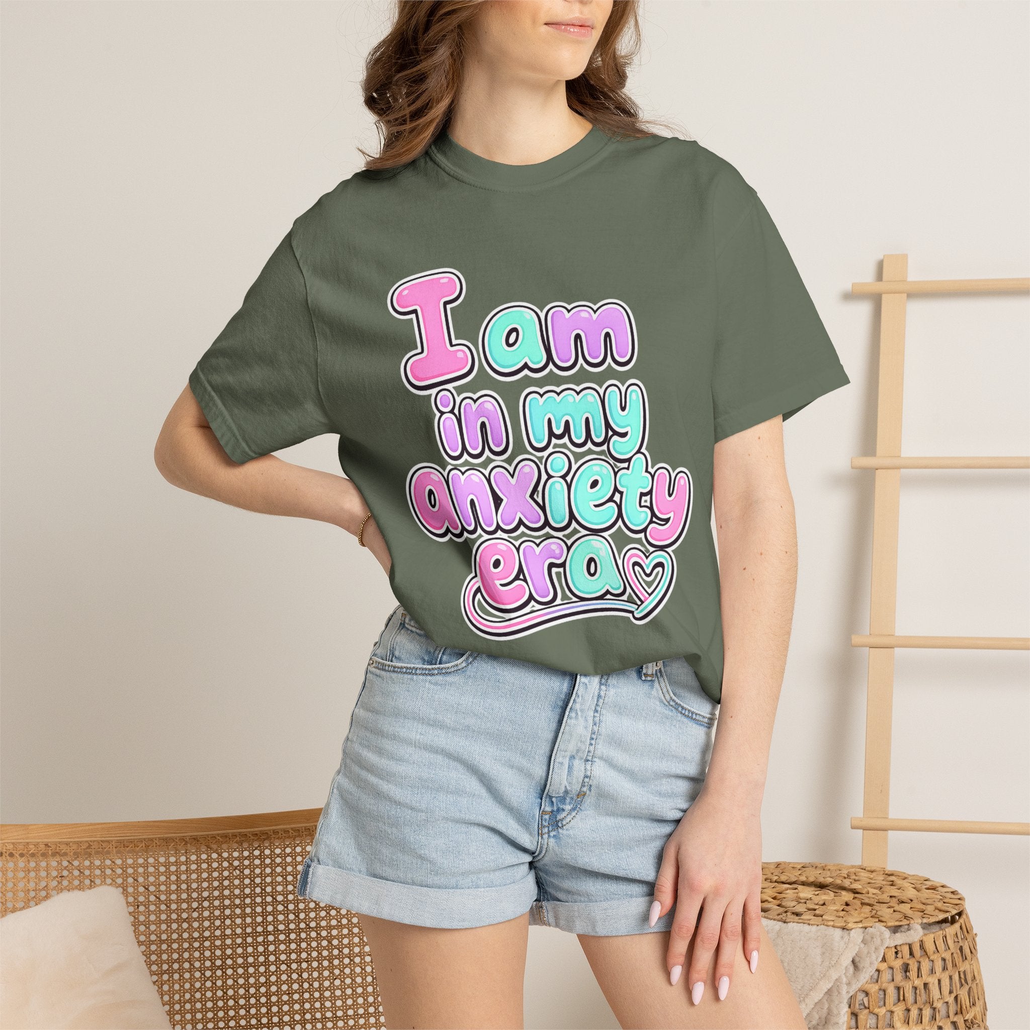 I Am In My Anxiety Era Shirt Anxiety Awareness T Shirt Mental Health Tee Cute Pastel Graphic Shirt Self Care Gift Unisex Apparel