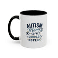 Autism Mom Coffee Mug | Accent Ceramic Mug 11oz  15oz | Puzzle Heart Infinity Design | Autism Awareness  Acceptance Gift | Special Needs