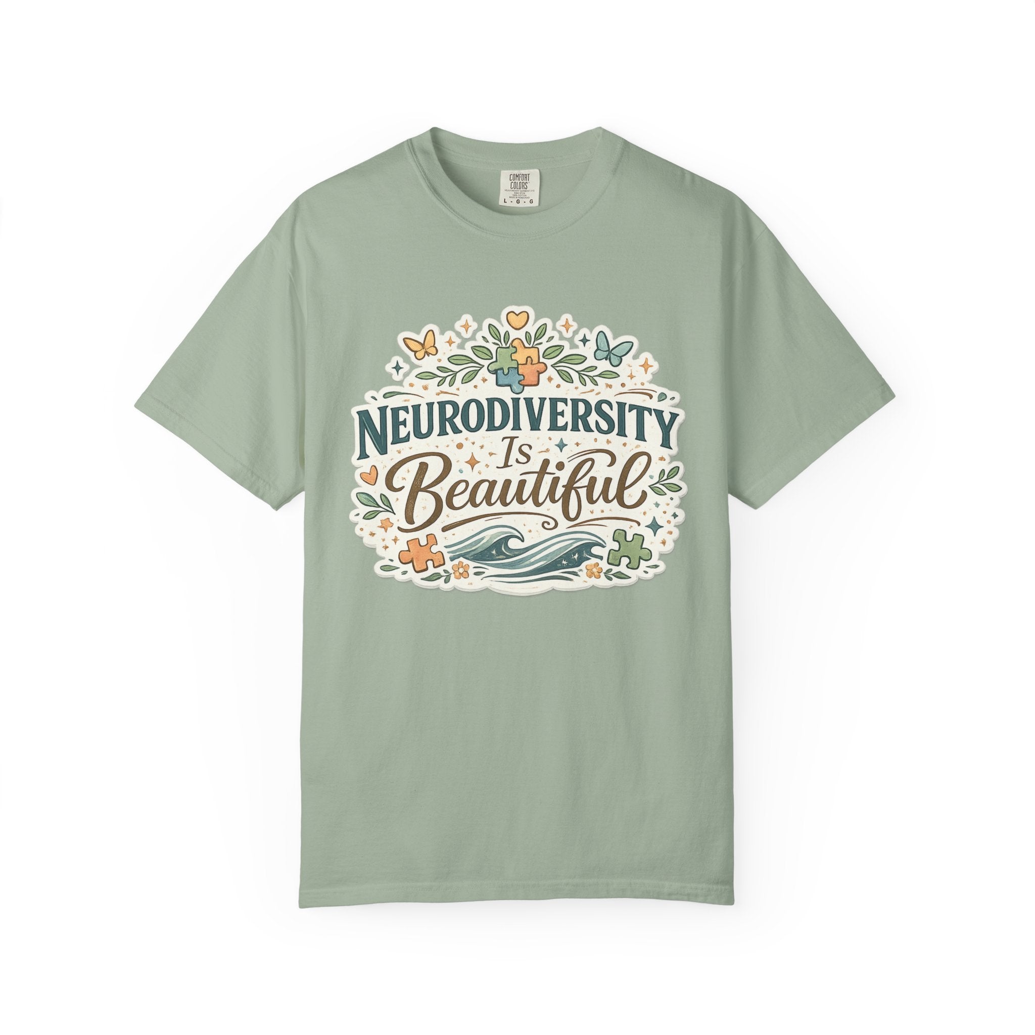 Neurodiversity Is Beautiful T-shirt | Floral Wave Awareness Tee