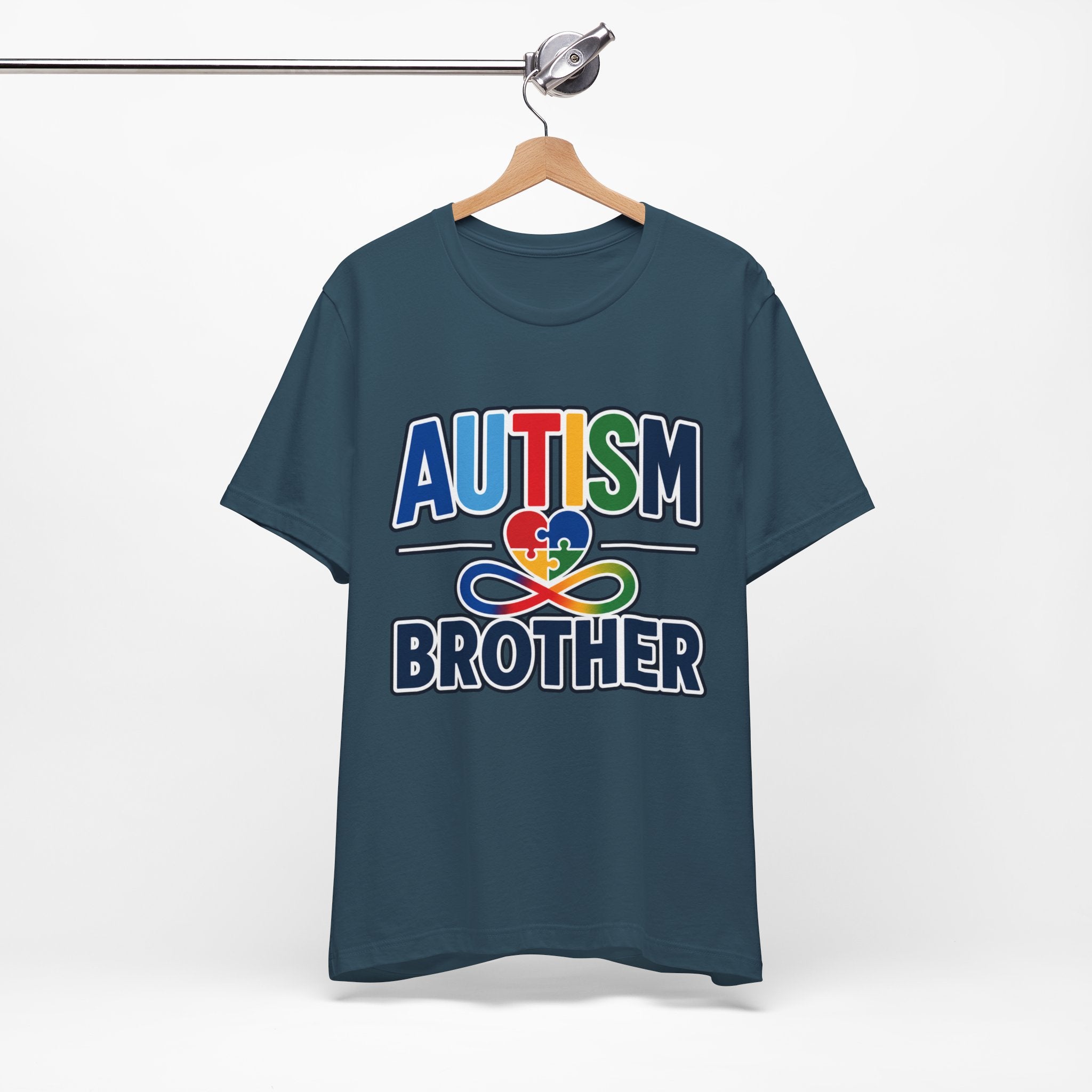 Autism Brother Shirt | Puzzle Heart Infinity T-Shirt | Proud Autism Sibling Tee | Autism Awareness & Acceptance Gift for Brother