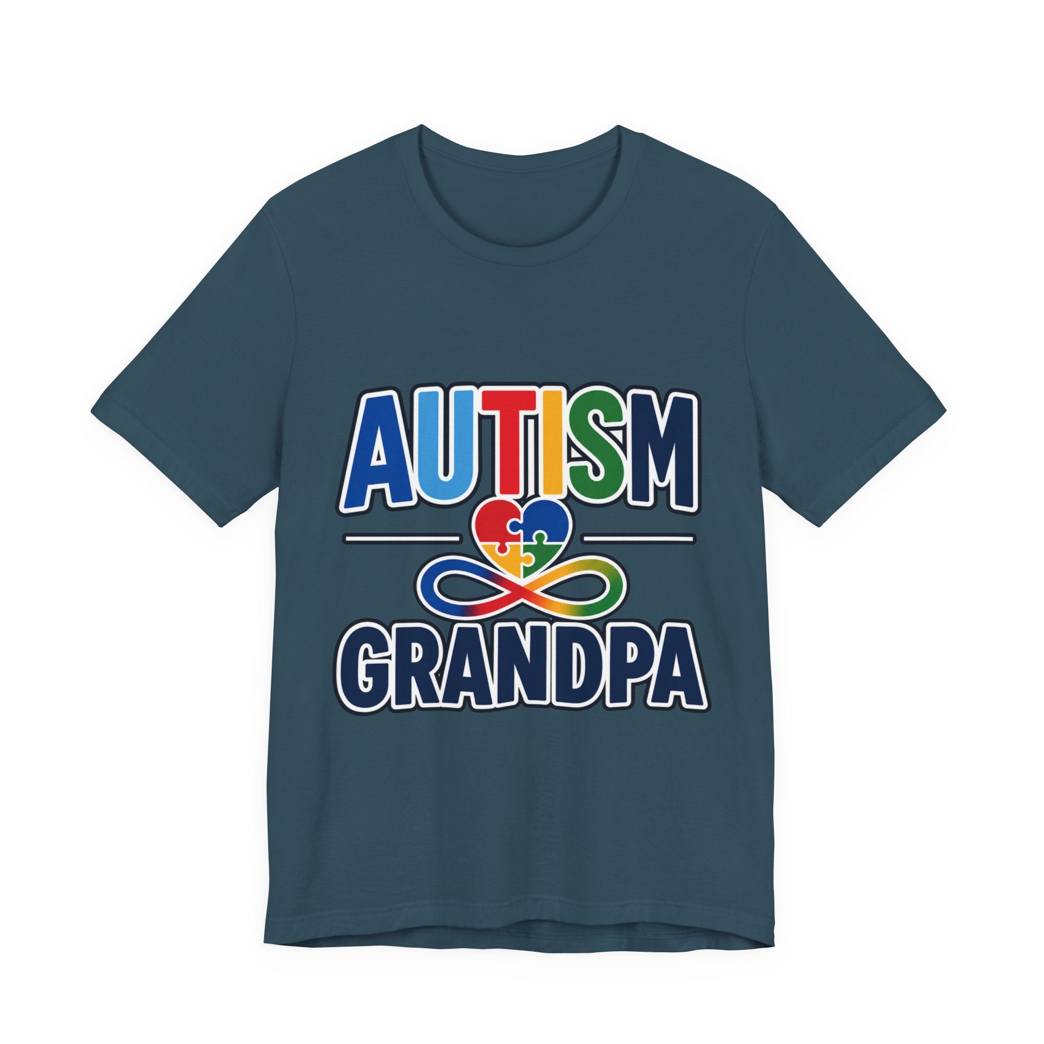 Autism Grandpa Shirt | Puzzle Heart Infinity T-Shirt | Proud Autism Grandpa Tee | Autism Awareness & Acceptance Gift for Grandpa