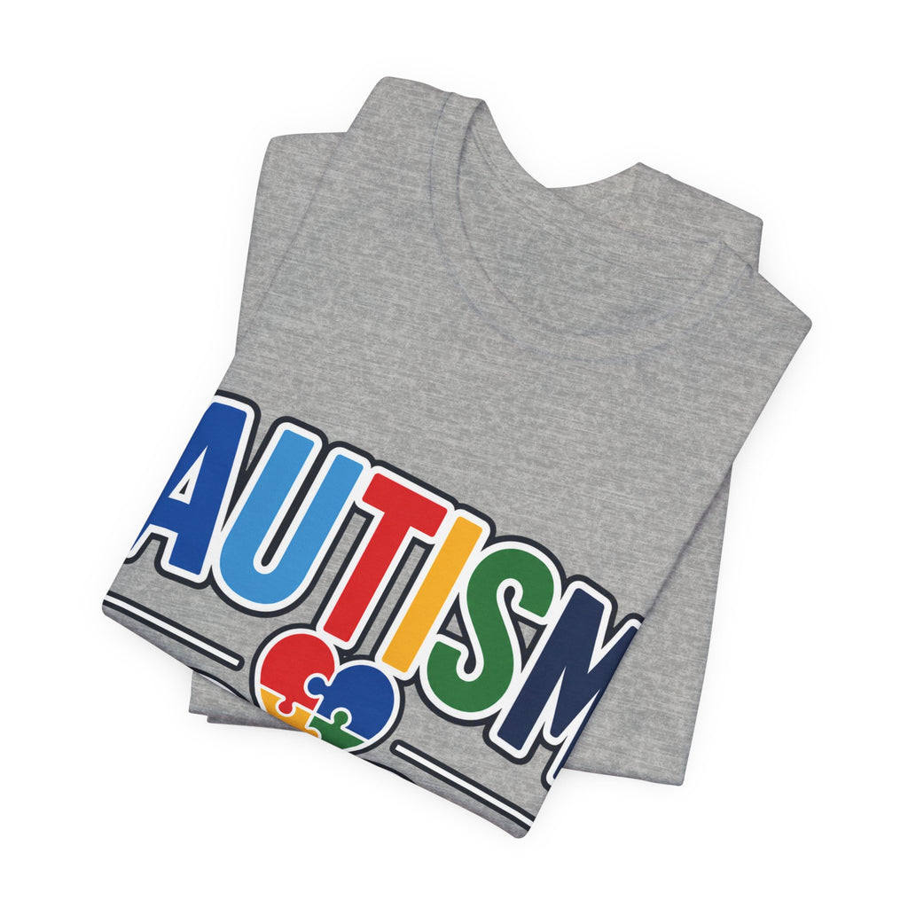 Autism Dad Shirt | Proud Autism Father T-Shirt | Colorful Puzzle Heart Infinity Design | Autism Awareness Gift for Dad | Autism Acceptance Tee