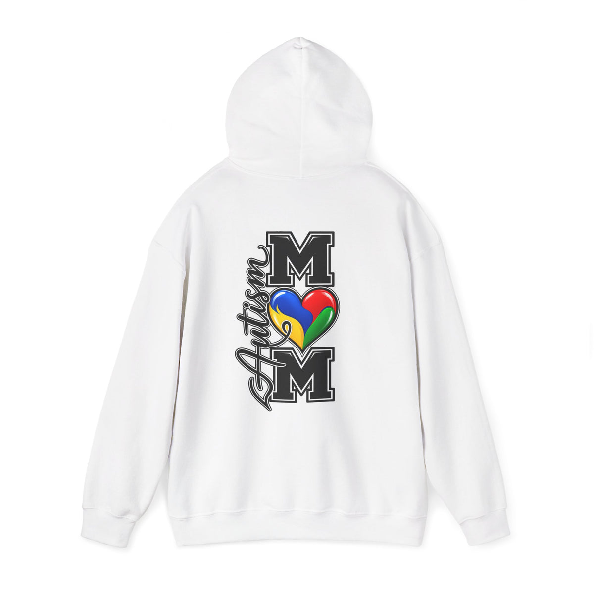 Autism Heart M Varsity Hoodie, Autism Awareness Sweatshirt, Autism Mom Gift Crewneck, Autism Acceptance Family Apparel