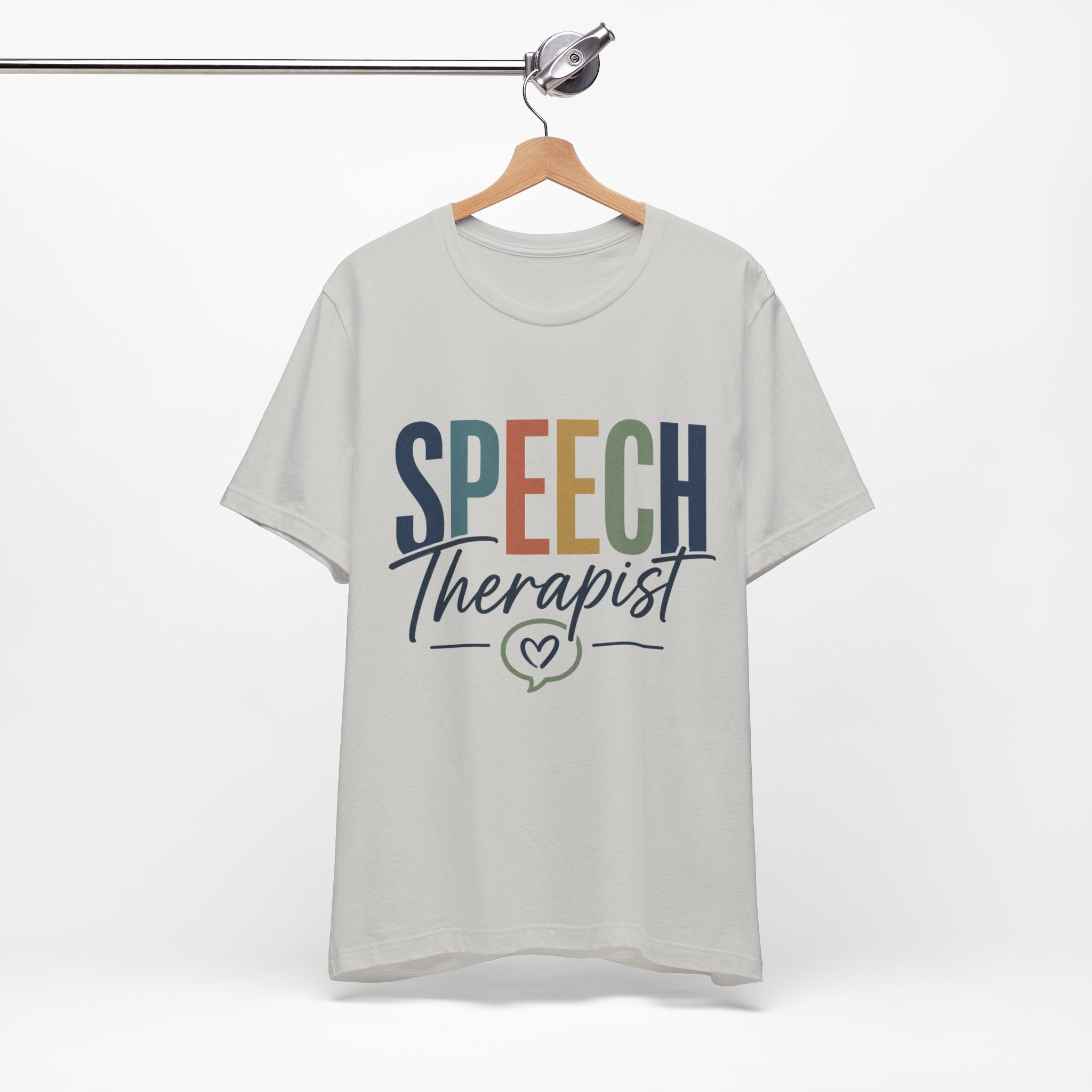 Speech Therapist Shirt | SLP T-Shirt | Heart Typography Graphic Tee | Speech Language Pathologist Gift | Therapist Appreciation Apparel