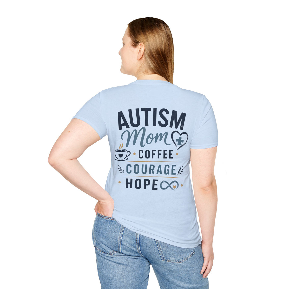Autism Mom Shirt | Coffee Courage Hope Tee | Autism Mama T-Shirt | Special Needs Mom Gift | Autism Awareness Apparel | Neurodiversity