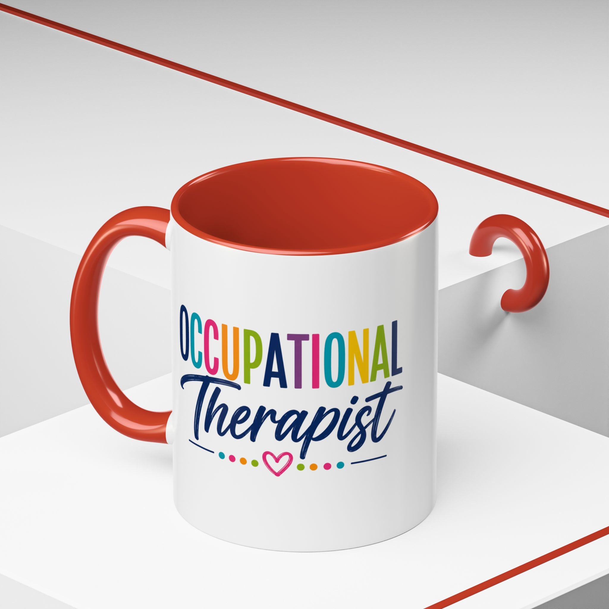 Occupational Therapist Mug | Accent Coffee Mug, Colorful Script 11oz 15oz