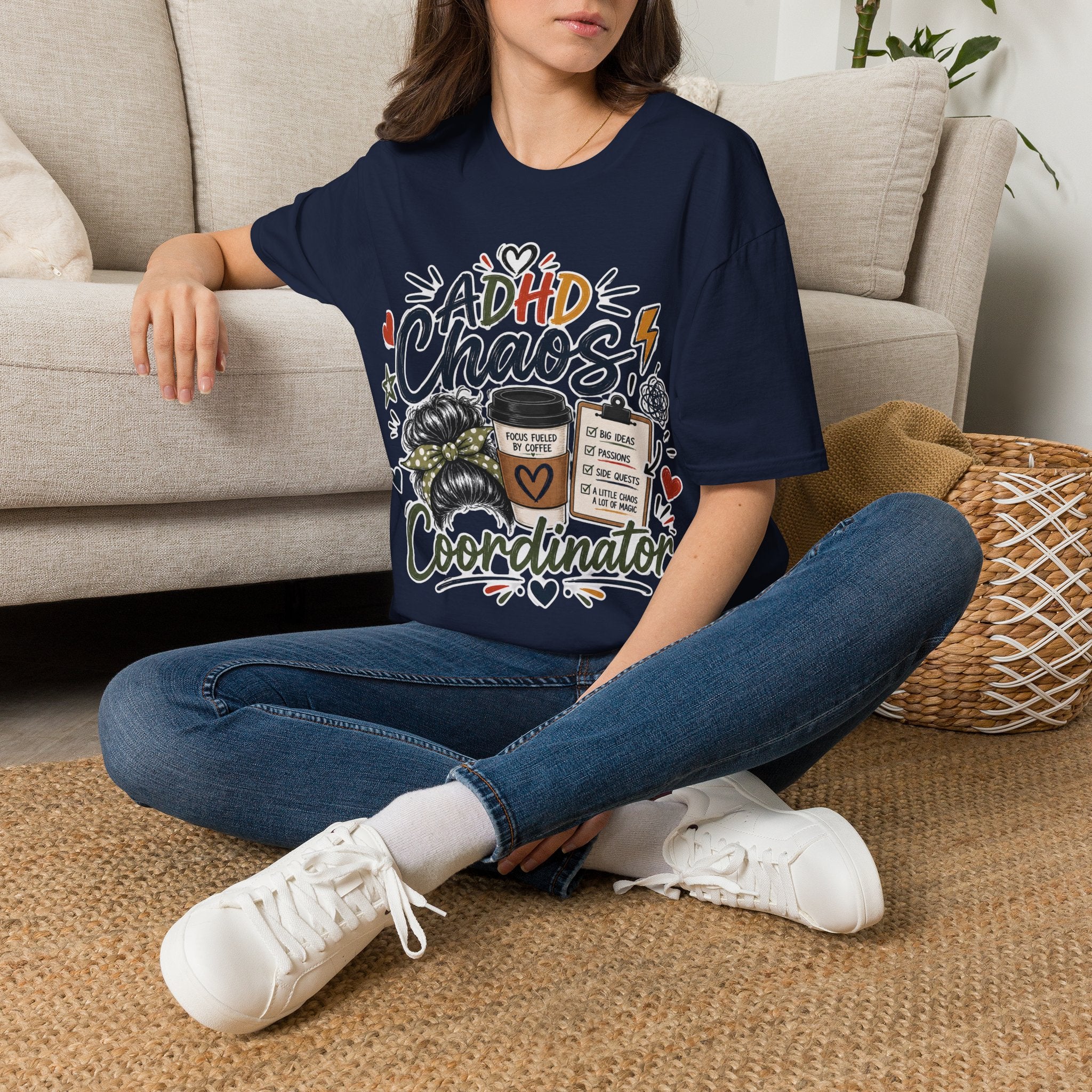 ADHD Chaos Coordinator Shirt | Funny ADHD T-Shirt | ADHD Awareness Graphic Shirt | Mental Health Gift | Coffee & Chaos Apparel
