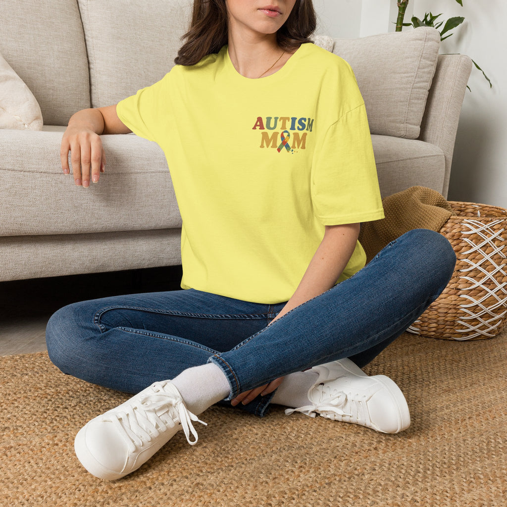 Autism Mom T-Shirt | Autism Awareness Ribbon, Supportive Mom Tee