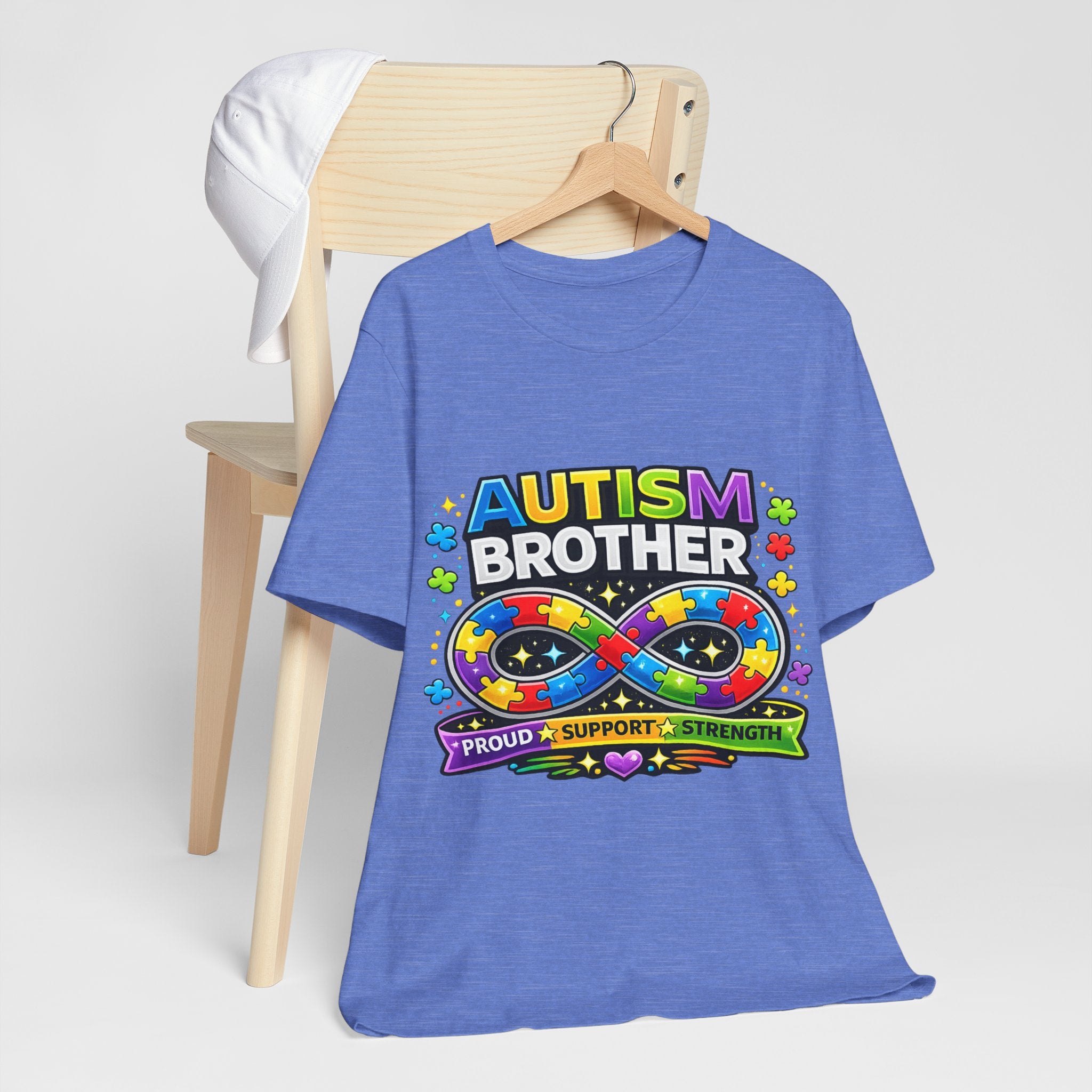 Autism Brother Infinity Puzzle Ribbon T-Shirt | Proud Support Strength