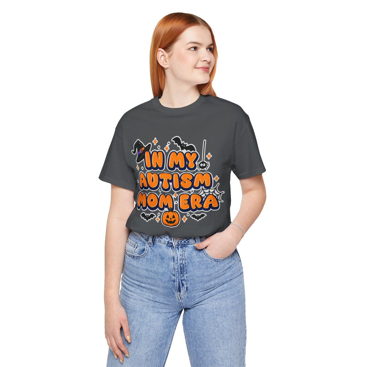In My Autism Mom Era Tee | Halloween Pumpkin Witch Bat Spiderweb