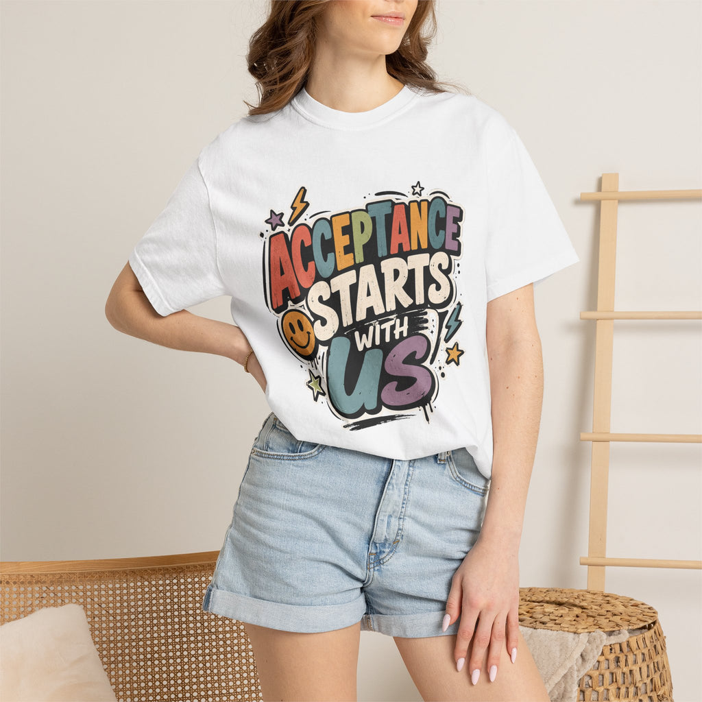 Autism Acceptance Shirt | Puzzle Heart Autism Awareness Shirt, Neurodiversity Inclusion Advocate Gift