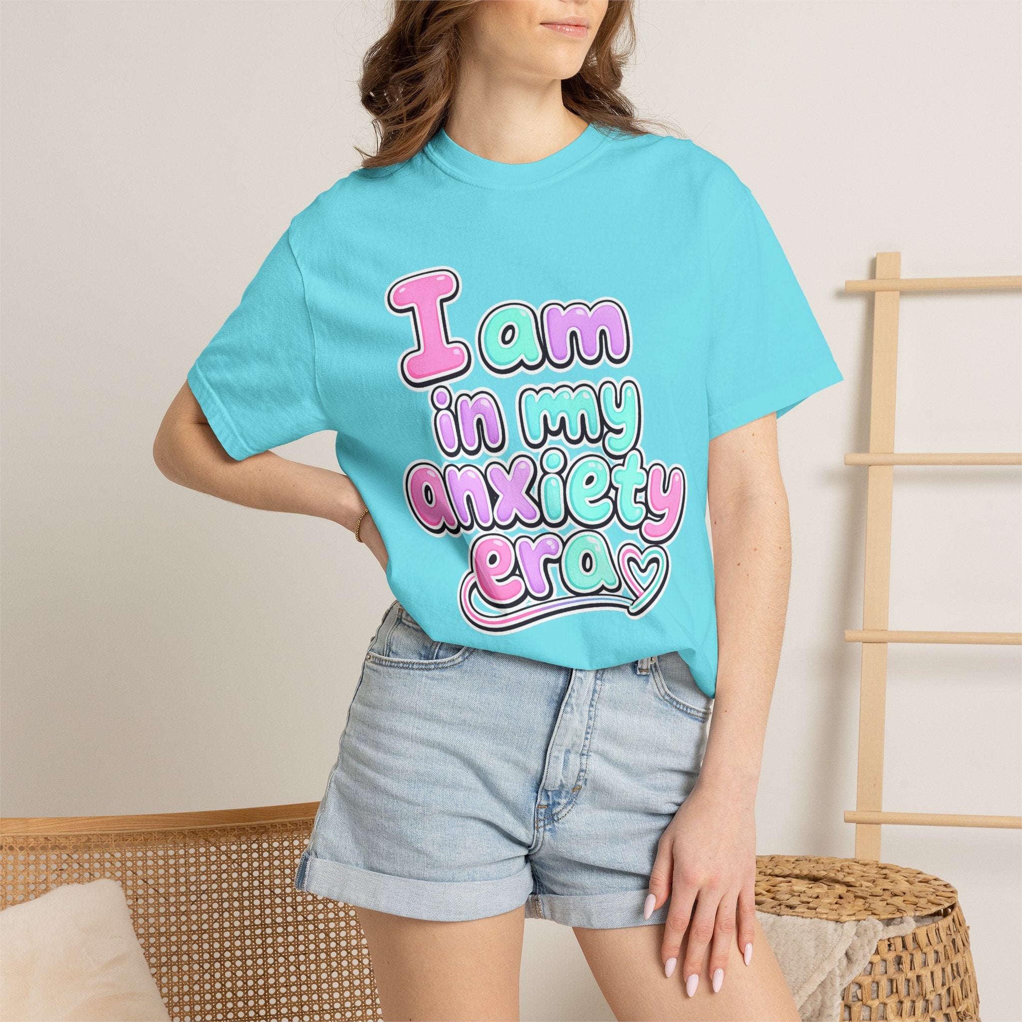 I Am In My Anxiety Era Shirt Anxiety Awareness T Shirt Mental Health Tee Cute Pastel Graphic Shirt Self Care Gift Unisex Apparel