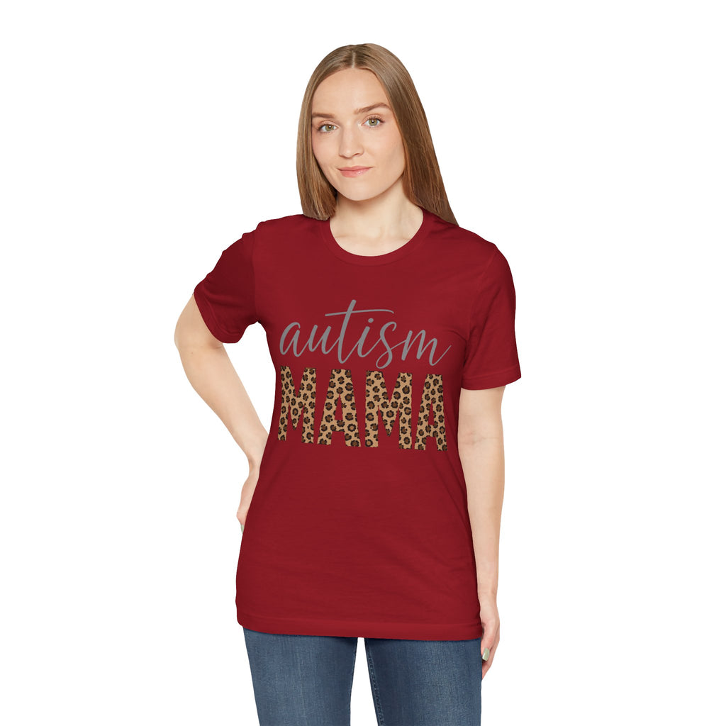 Autism Mama Leopard Print T-Shirt
