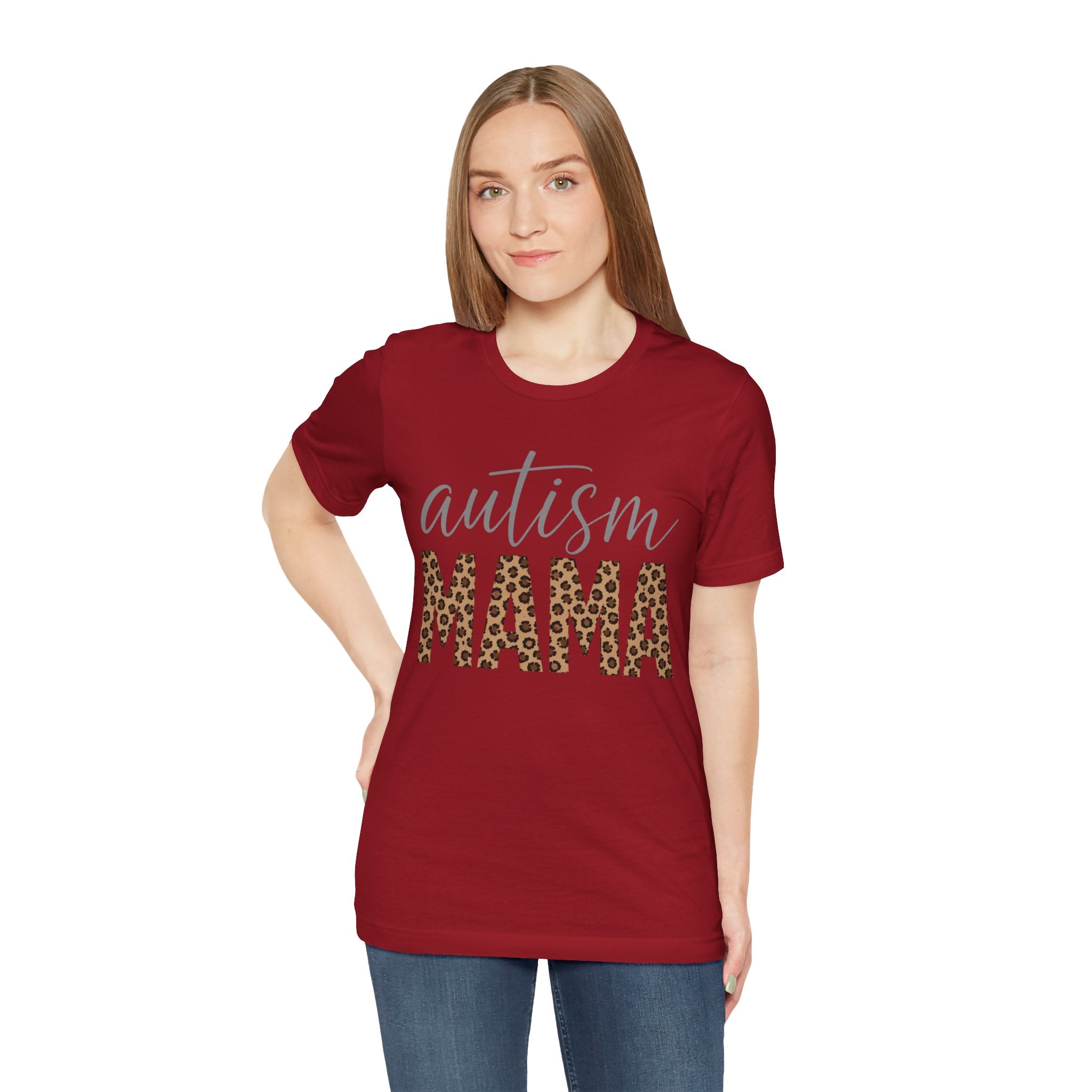 Autism Mama Leopard Print T-Shirt