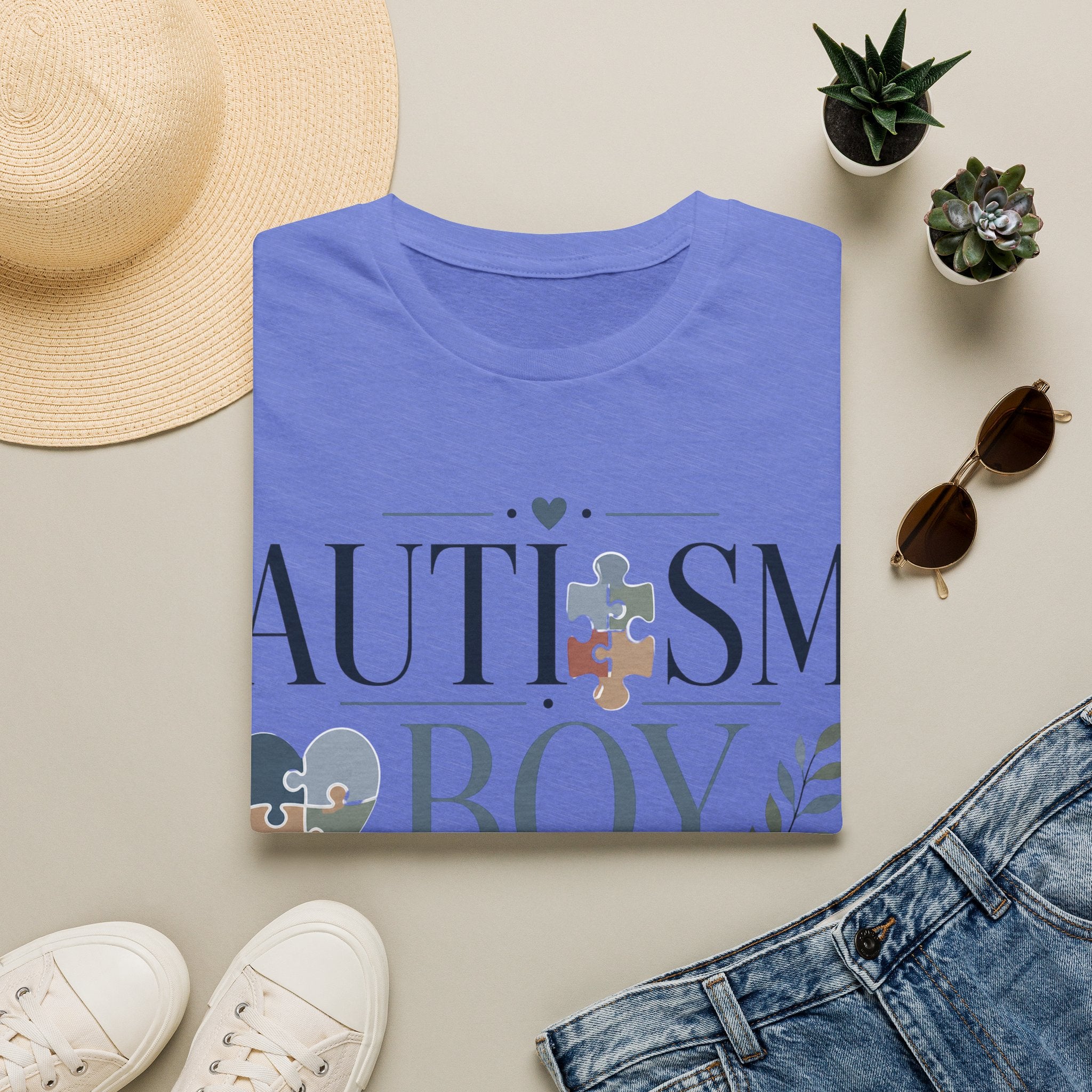 Autism Boy Mom Shirt | Proud Autism Mom T-Shirt | Puzzle Heart Infinity Design | Autism Awareness & Acceptance Gift | Special Needs Mom Apparel