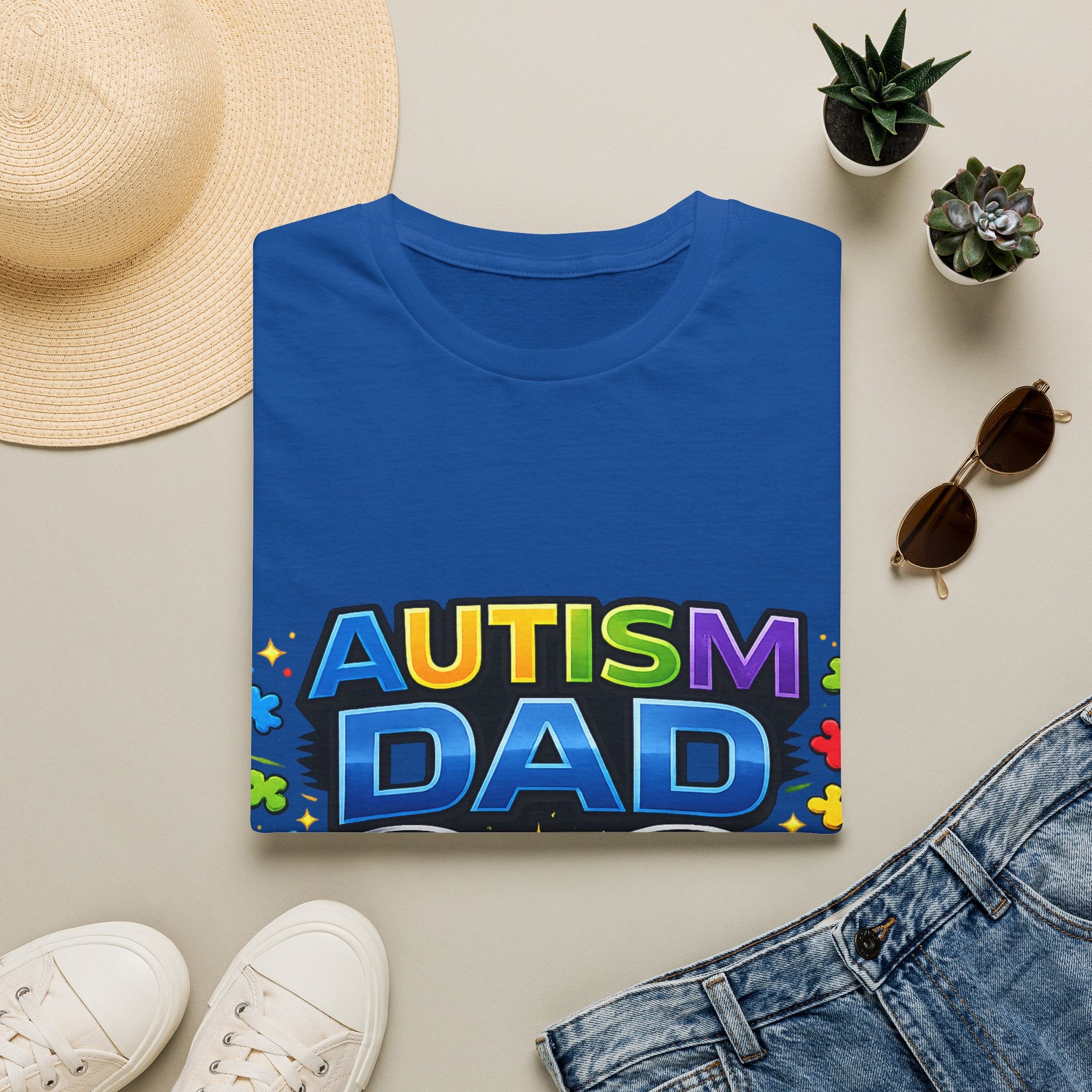 Autism Dad Shirt | Proud Autism Father Tee | Infinity Puzzle Ribbon T-Shirt | Autism Awareness Gift for Dad | Neurodiversity Support