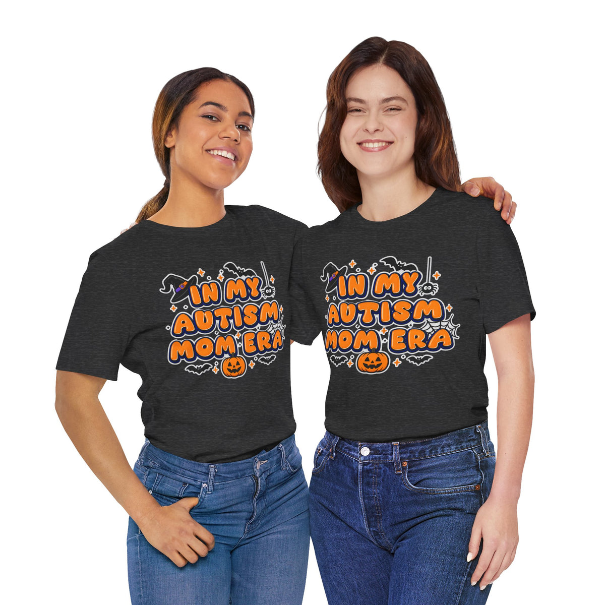 In My Autism Mom Era Tee | Halloween Pumpkin Witch Bat Spiderweb