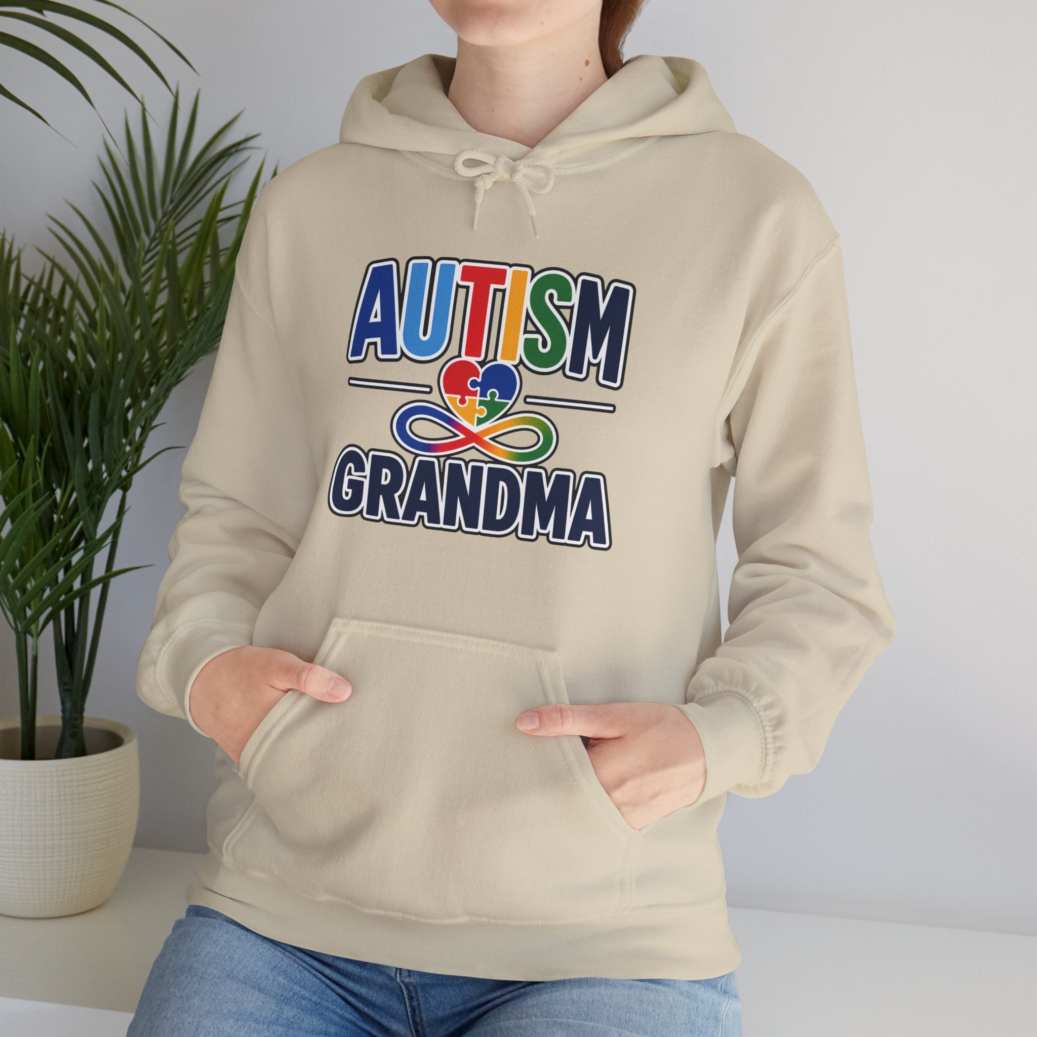 Autism Grandma Hoodie | Puzzle Heart Infinity Sweatshirt | Proud Autism Grandma Gift | Autism Awareness & Acceptance Hoodie