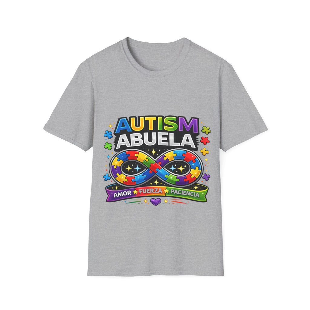 Autism Abuela T-Shirt | Rainbow Puzzle Infinity Design