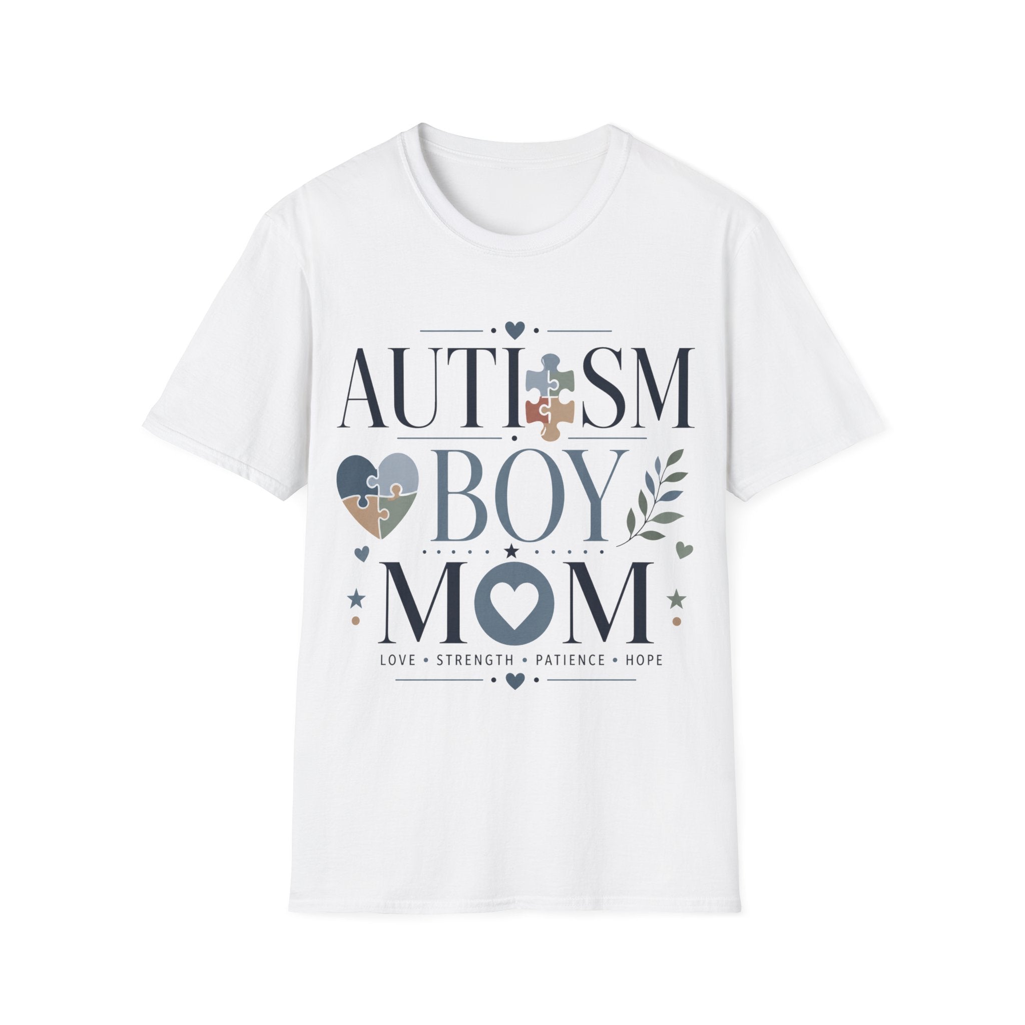 Autism Boy Mom Shirt | Proud Autism Mom T-Shirt | Puzzle Heart Infinity Design | Autism Awareness & Acceptance Gift | Special Needs Mom Apparel
