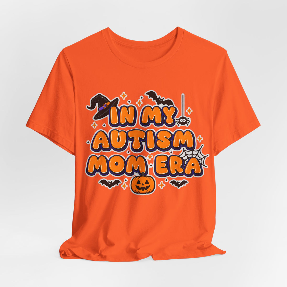 In My Autism Mom Era Tee | Halloween Pumpkin Witch Bat Spiderweb
