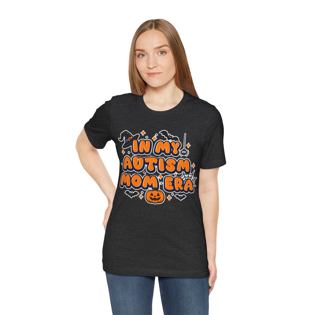 In My Autism Mom Era Tee | Halloween Pumpkin Witch Bat Spiderweb