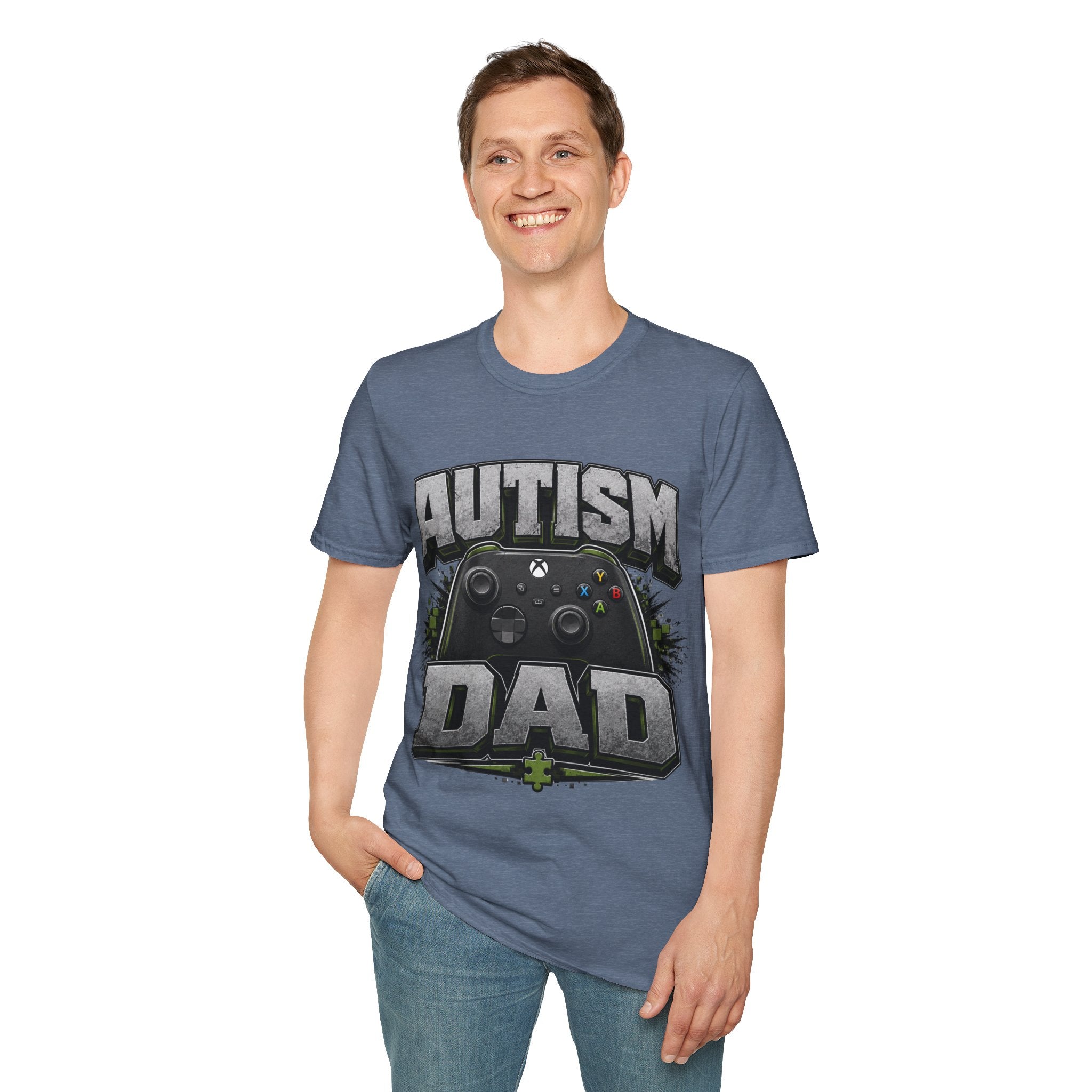 Autism Dad T-Shirt | Video Game Controller Awareness Tee