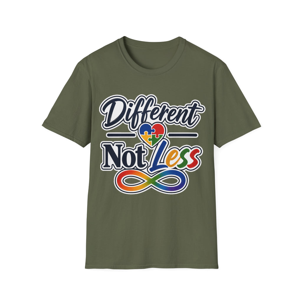 Different Not Less T-Shirt | Autism Awareness Puzzle Heart & Infinity Shirt