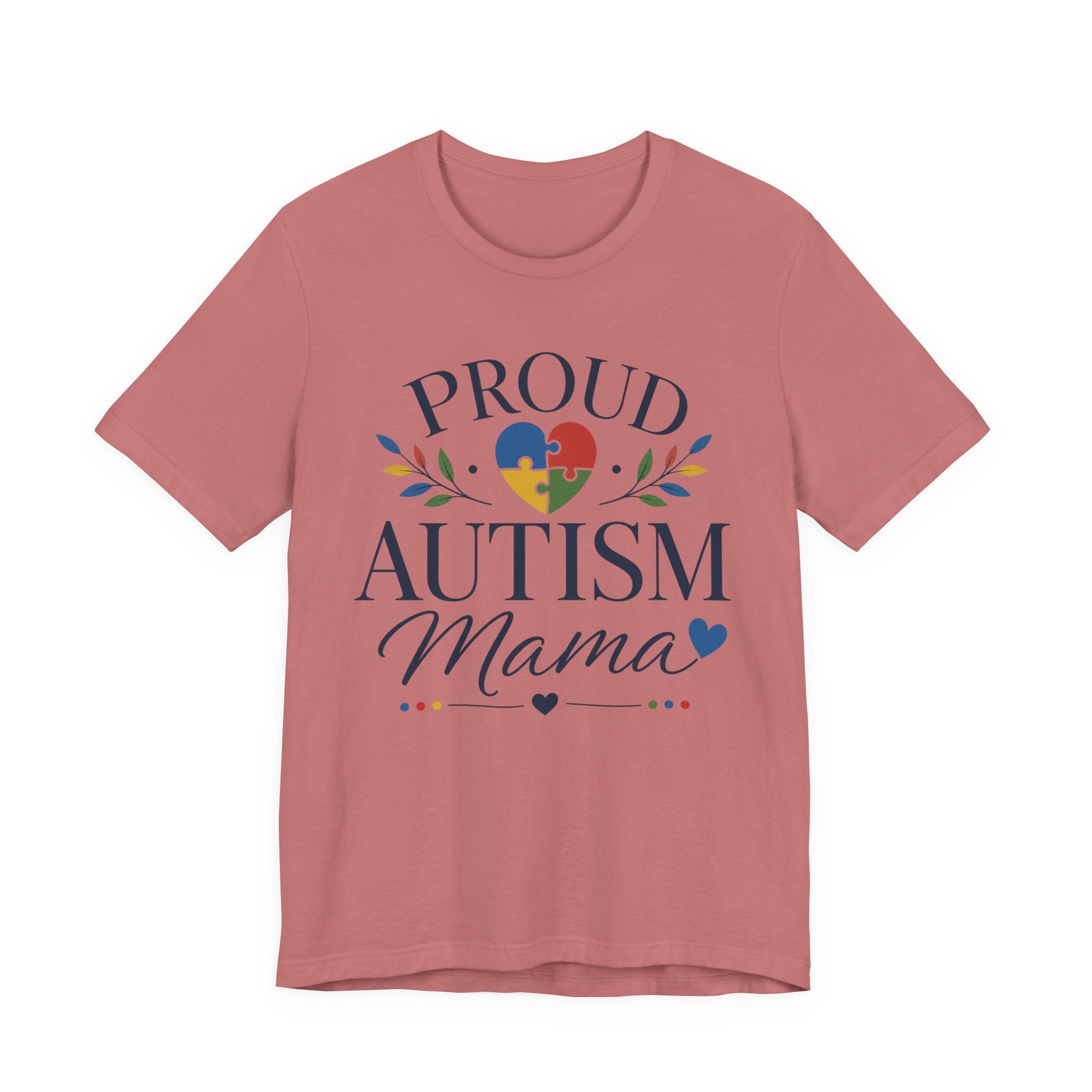 Proud Autism Mama T-Shirt | Puzzle Heart Mom Tee