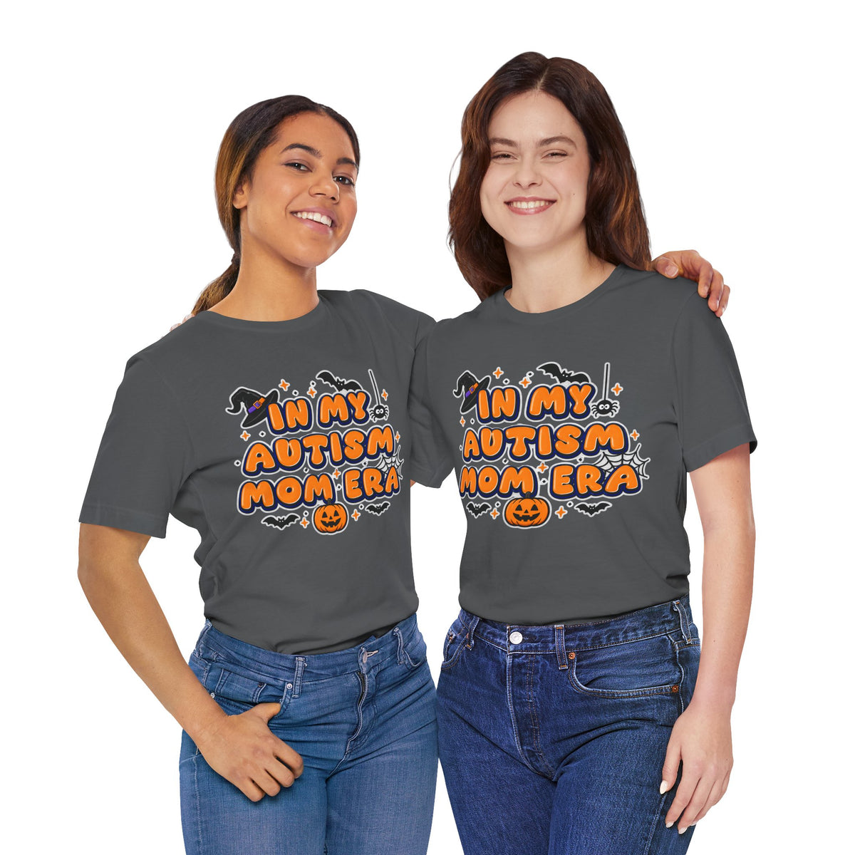 In My Autism Mom Era Tee | Halloween Pumpkin Witch Bat Spiderweb