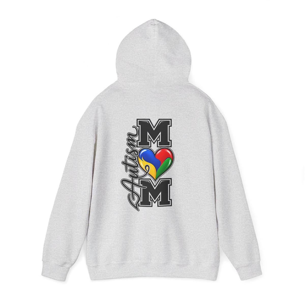 Autism Heart M Varsity Hoodie, Autism Awareness Sweatshirt, Autism Mom Gift Crewneck, Autism Acceptance Family Apparel