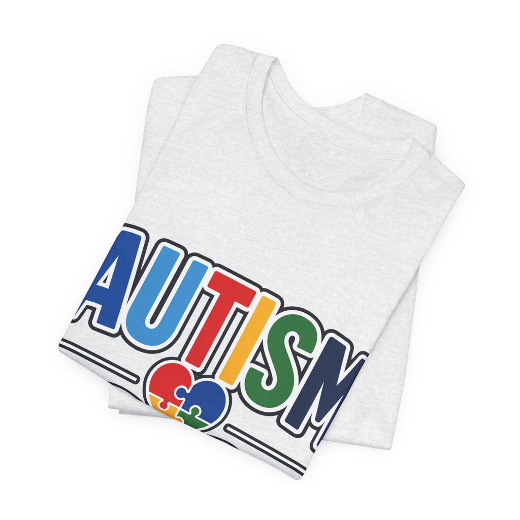 Autism Dad Shirt | Proud Autism Father T-Shirt | Colorful Puzzle Heart Infinity Design | Autism Awareness Gift for Dad | Autism Acceptance Tee